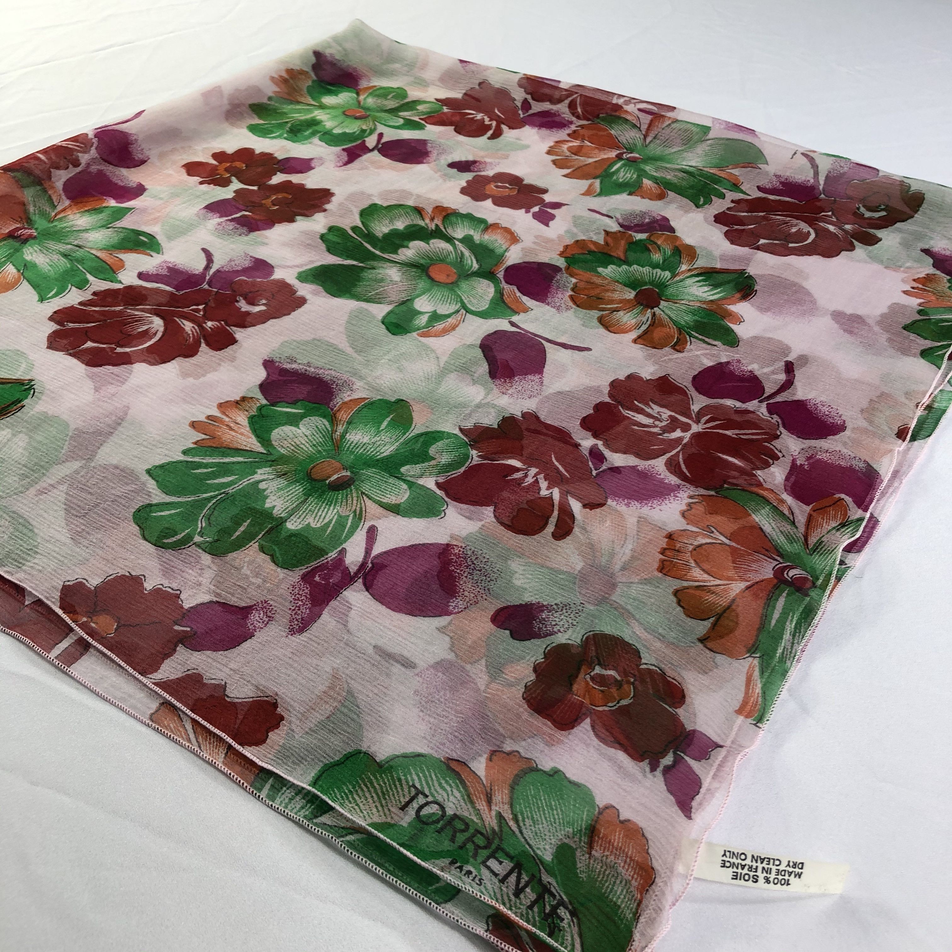 Vintage Vintage Torrente Silk Scarf Size ONE SIZE - 3 Thumbnail