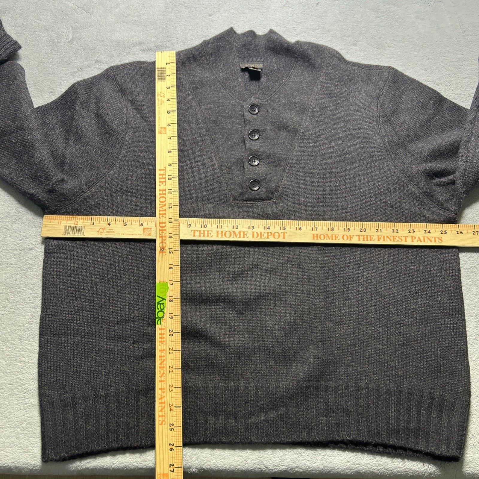 Eddie Bauer SunDance Merino Wool Henley Knit Sweater Mens XL Band Button Size US XL / EU 56 / 4 - 3 Thumbnail