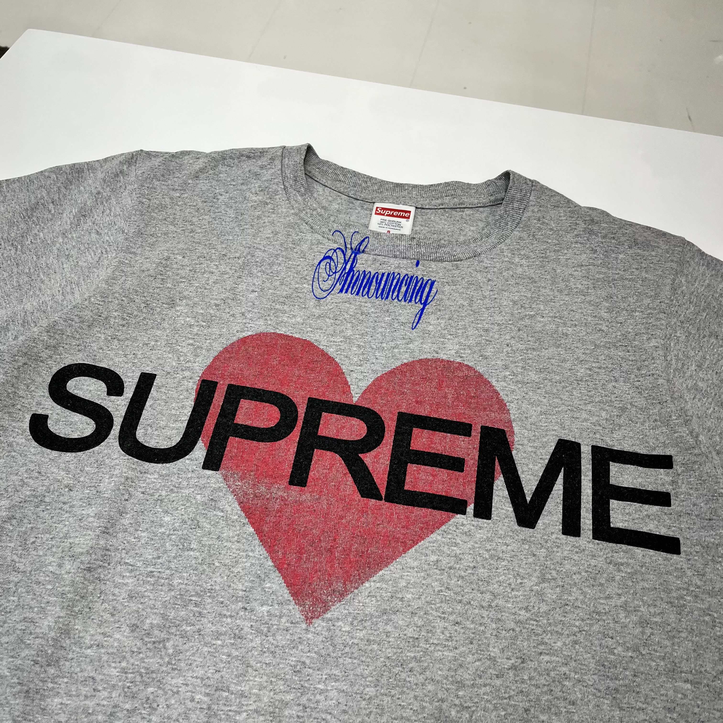 Supreme Supreme Announcing Tee Heather Grey Size US S / EU 44-46 / 1 - 3 Thumbnail