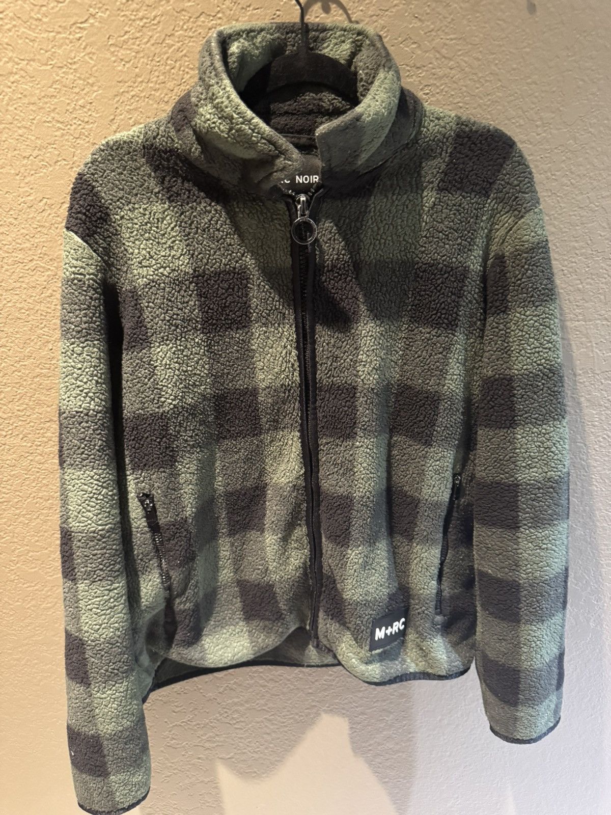 M+Rc Noir M+RC Noir Fleece Flannel Green Checkered Pattern Zippers Size US M / EU 48-50 / 2 - 1 Thumbnail
