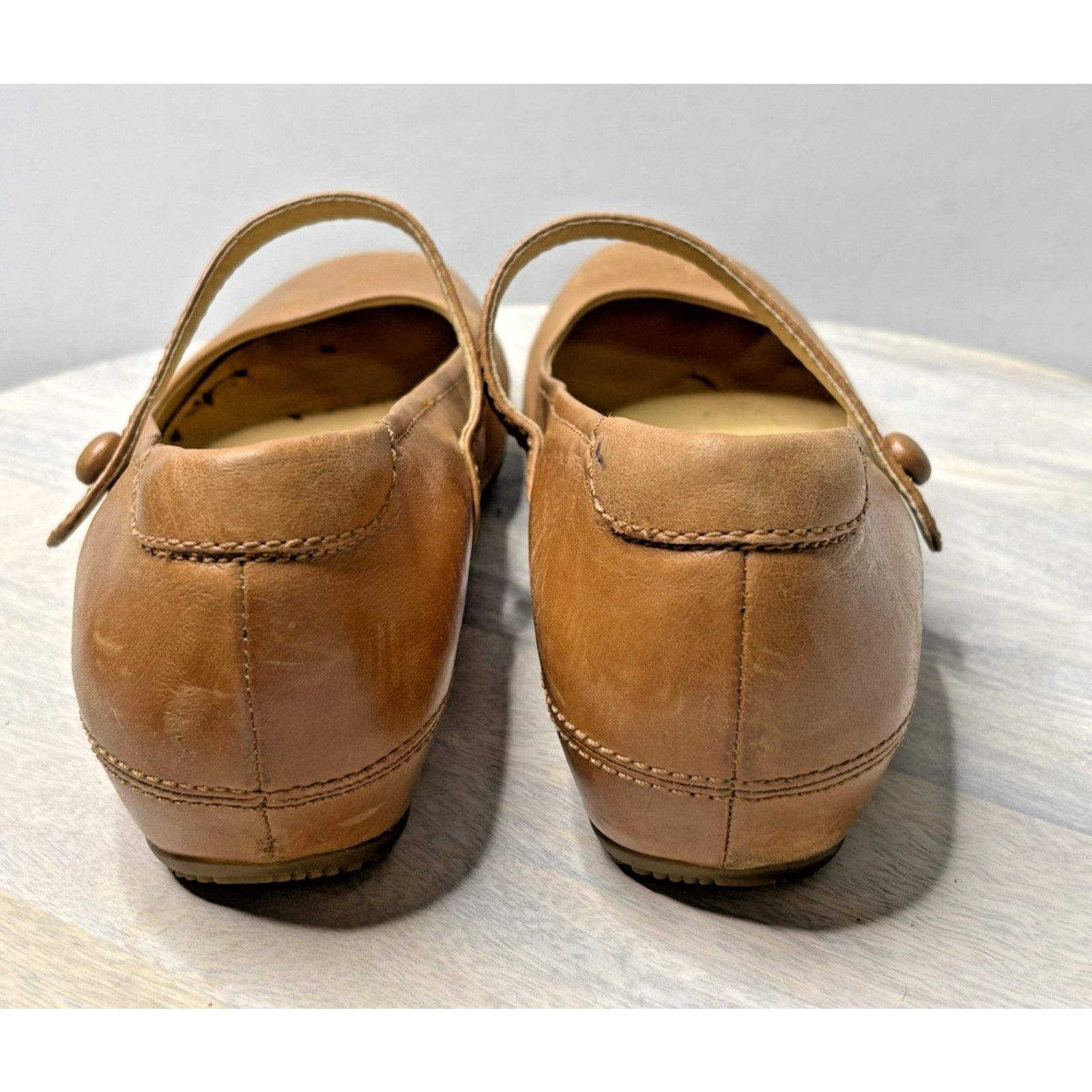Ecco Ecco Shoes Womens 8.5 Brown Mary Janes Flats Leather Size US 8.5 / IT 38.5 - 5 Thumbnail