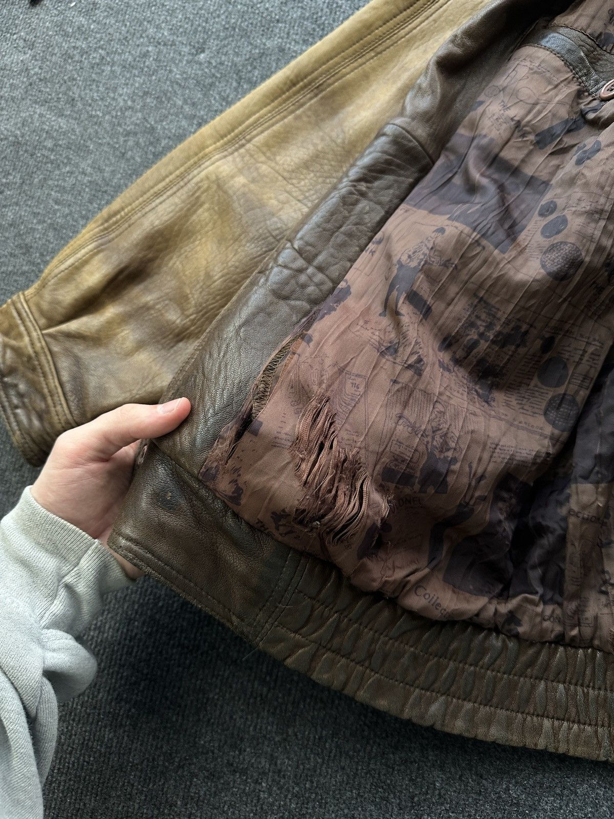 Other 🚨VNTG LEATHER JACKET AVANT GARDE ASYMMETRICAL BROWN MOTO Size US M / EU 48-50 / 2 - 16 Thumbnail
