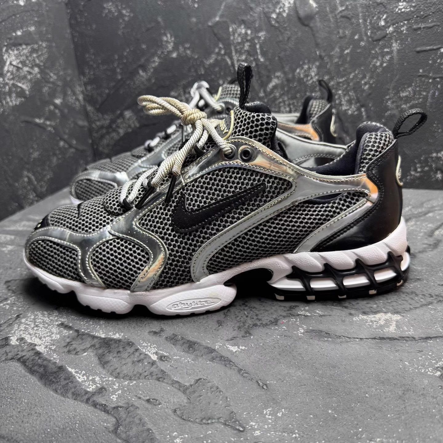 Stussy Stussy x Nike Black & Silver Sneakers Q10 Size US 10 / EU 43 - 2 Thumbnail
