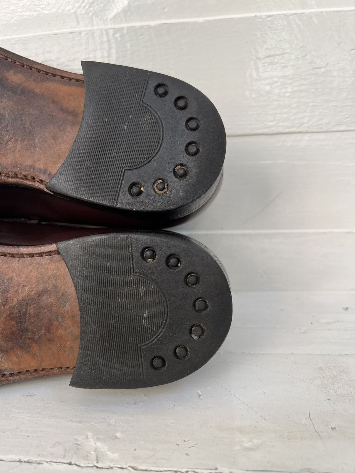 Carmina Carmina Burgundy Penny Loafer Split Toe Shoes Rubber Sole Size US 8 / EU 41 - 18 Thumbnail