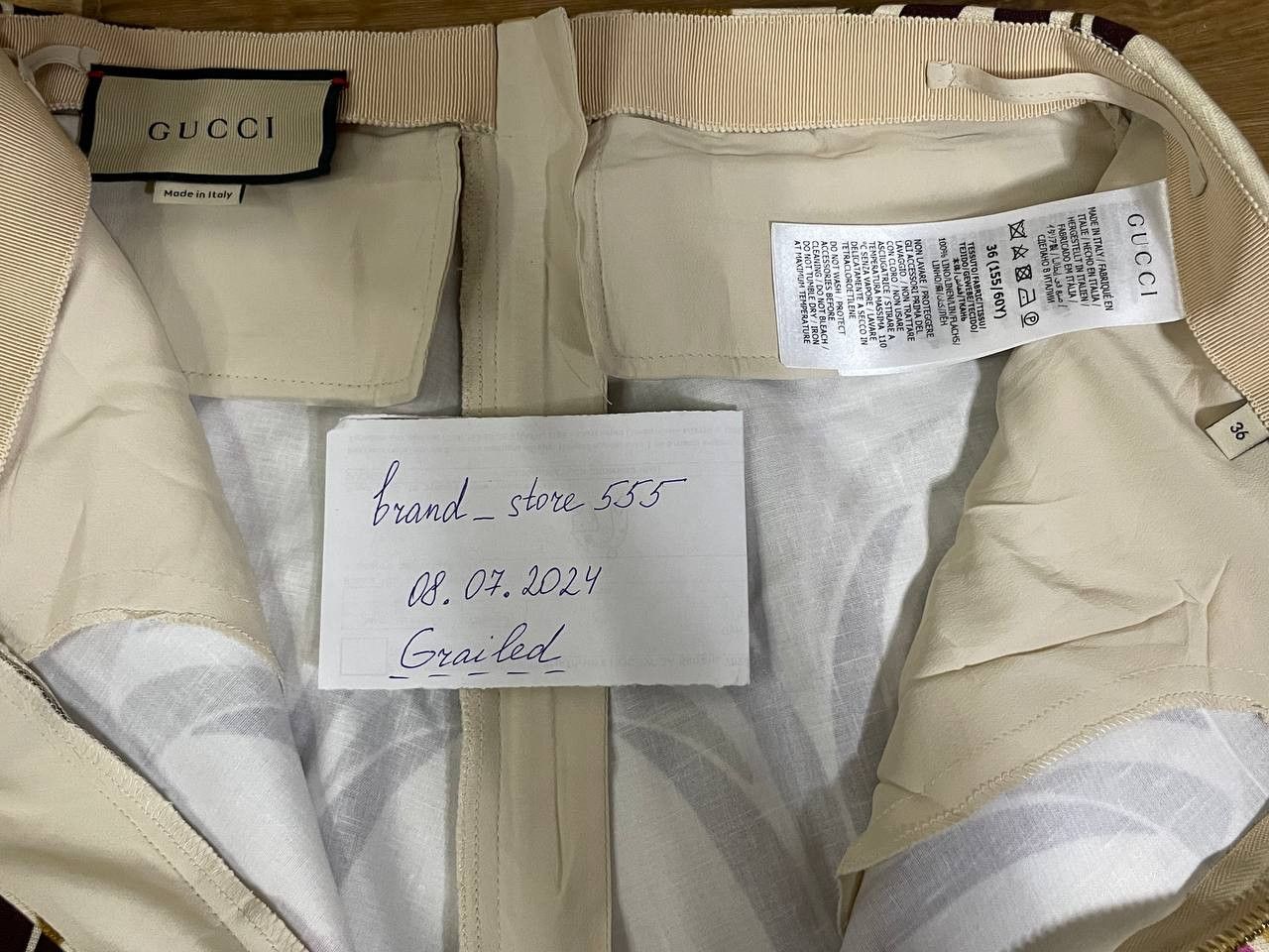 Gucci INTERLOCKING G PRINT LINEN TROUSERS Size 36" / US 14 / IT 50 - 6 Thumbnail