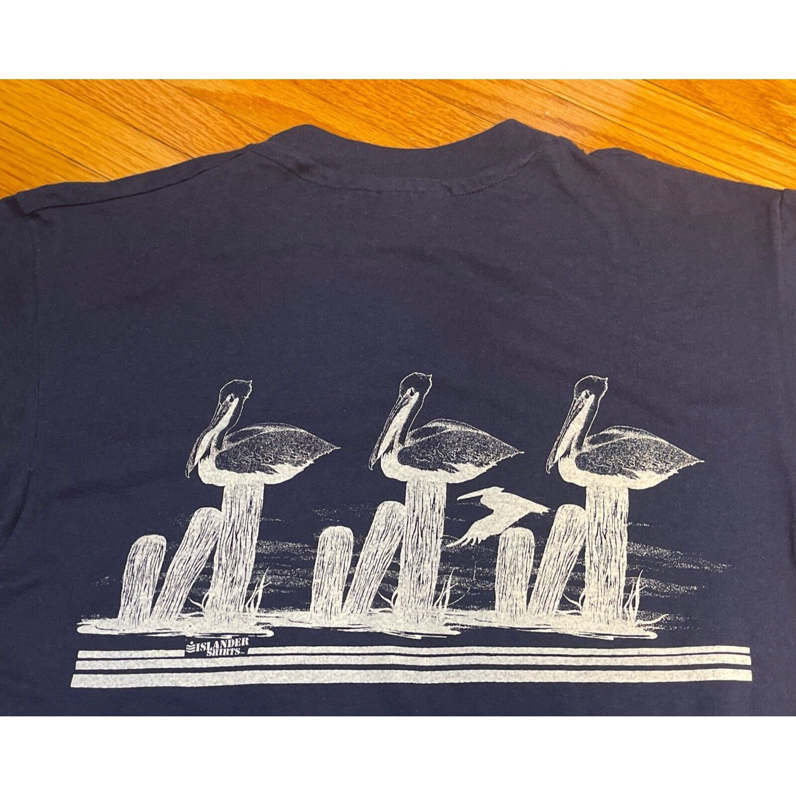 Hanes Vintage 80s 90s Large Myrtle Beach SC Pelican Beach Single S Size US L / EU 52-54 / 3 - 6 Thumbnail