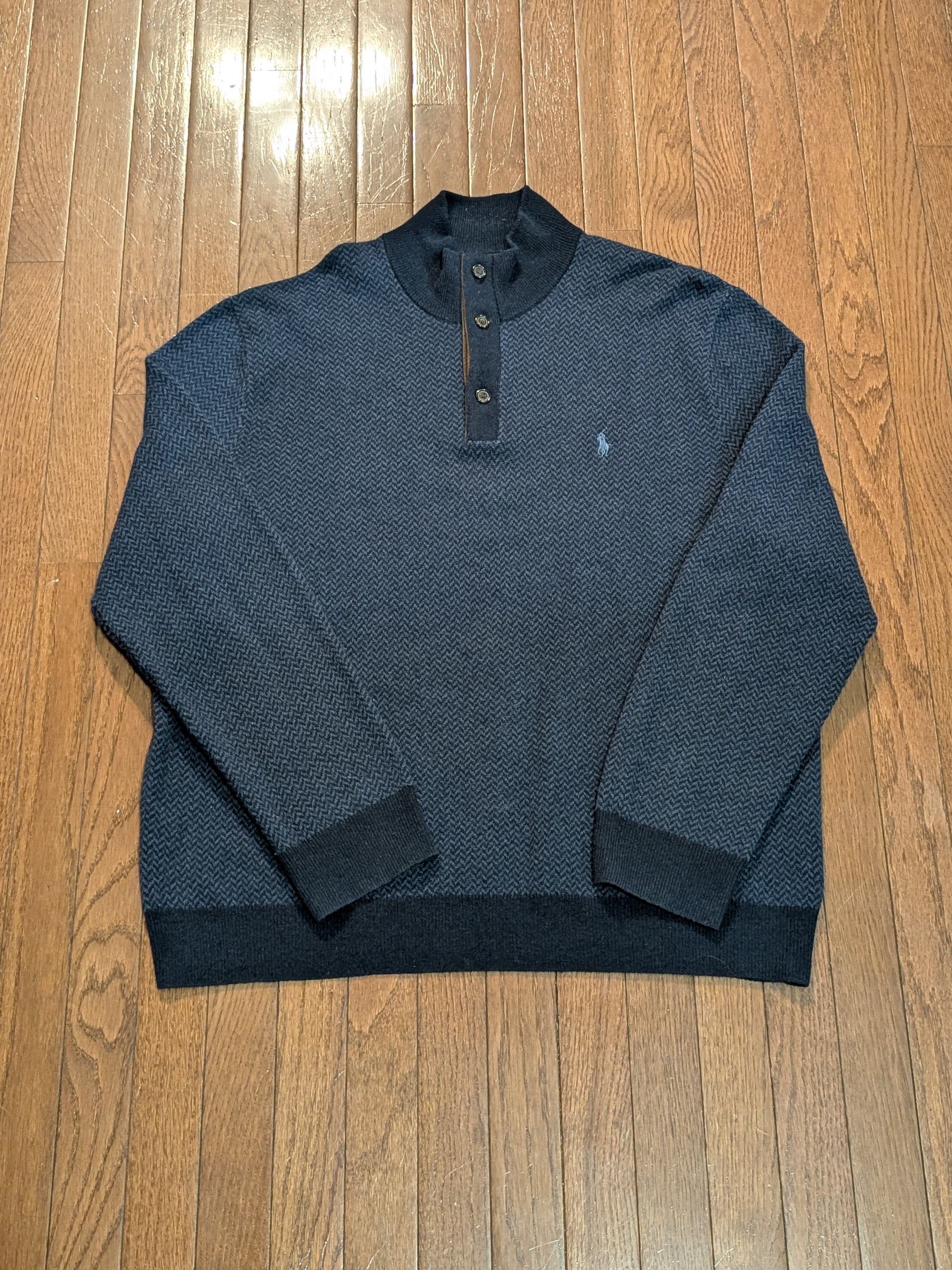Polo Ralph Lauren Polo Ralph Lauren Merino Wool Herringbone Sweater Sz XL Size US XL / EU 56 / 4 - 1 Thumbnail