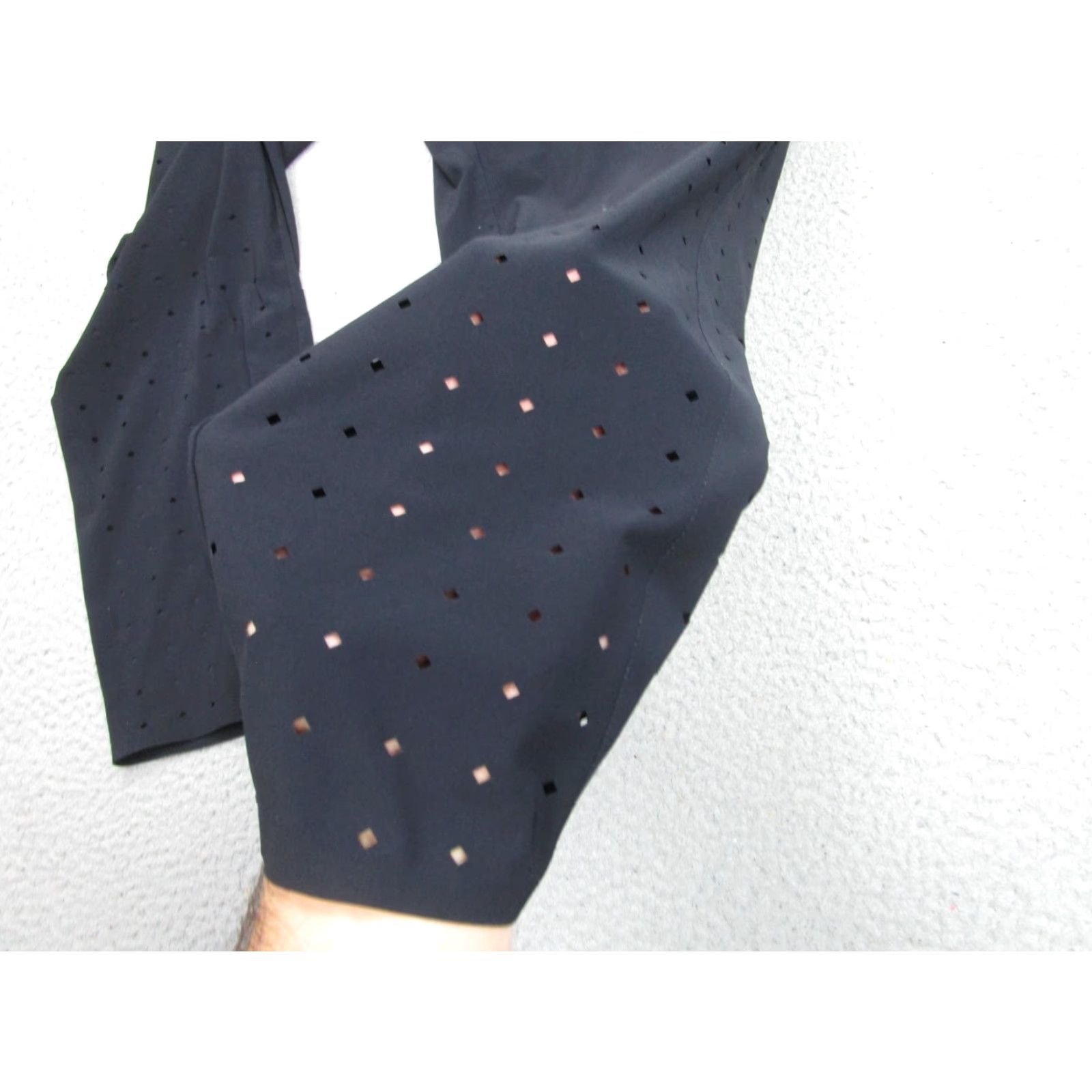 Vintage AlphaTauri Pants Mens Small Black Laser Cut Perforated Joggers Made Portugal Size US 31 - 7 Thumbnail