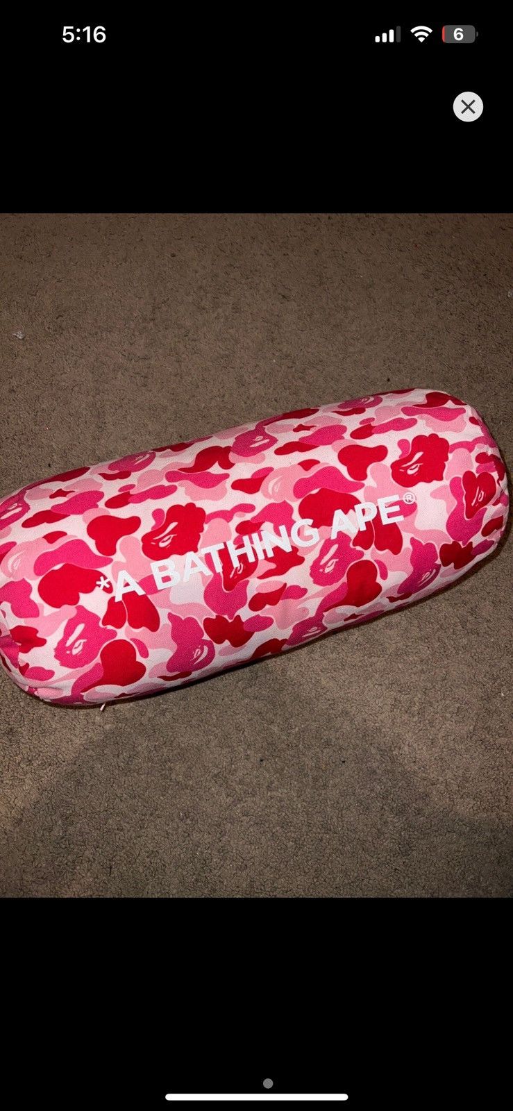 image of Bape Abc Camo Cushion in Pink, Men's
