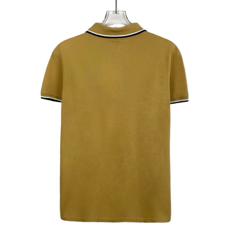 Saint Laurent Cotton short sleeve Polo shirt with embroider