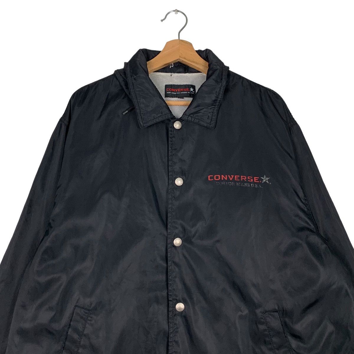 Converse 90's CONVERSE Big Logo Hooded Coach Jacket #0831-C37 Size US L / EU 52-54 / 3 - 4 Thumbnail