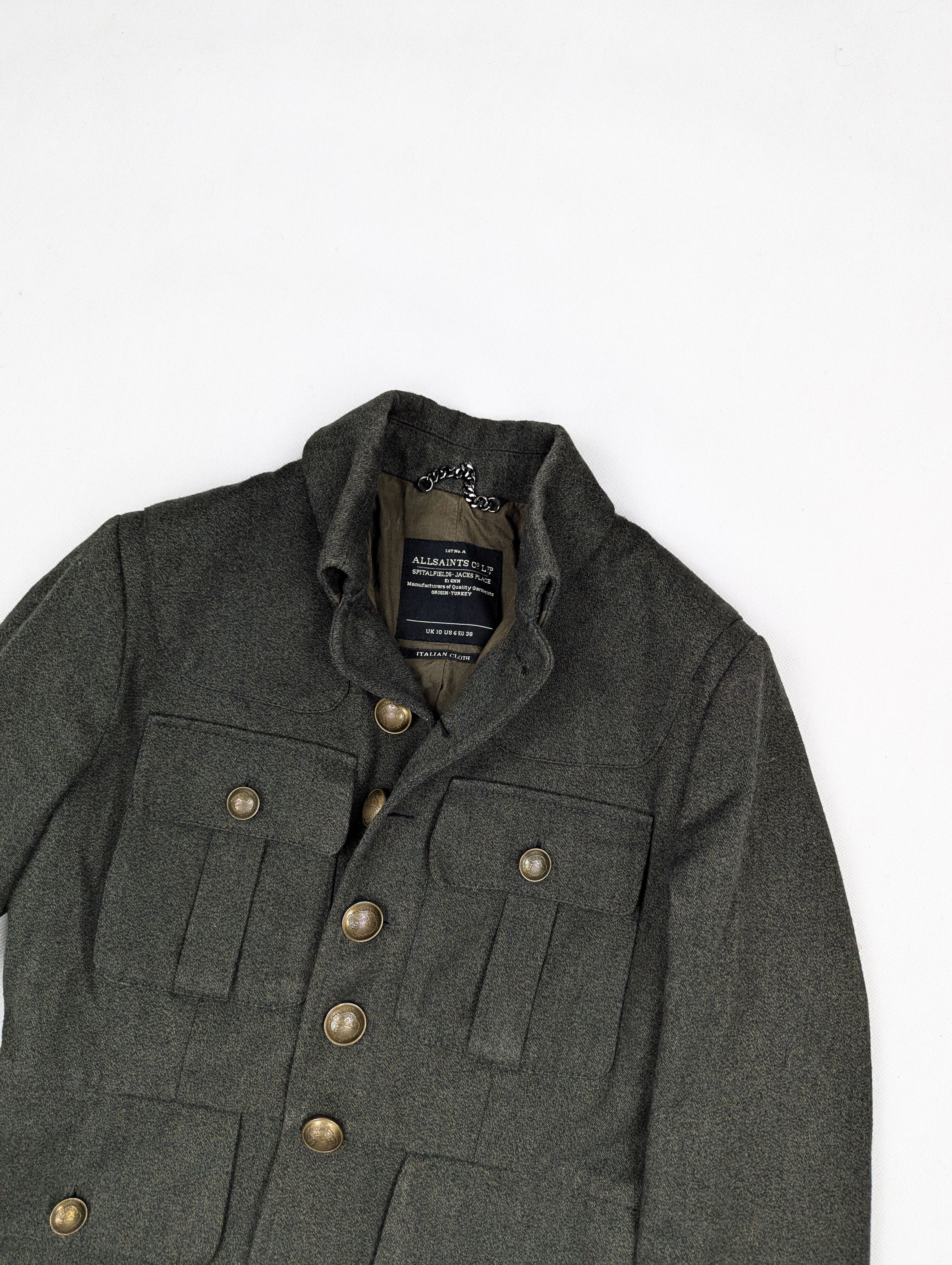 Allsaints Allsaints olive wool jacket coat M Size M / US 6-8 / IT 42-44 - 3 Thumbnail