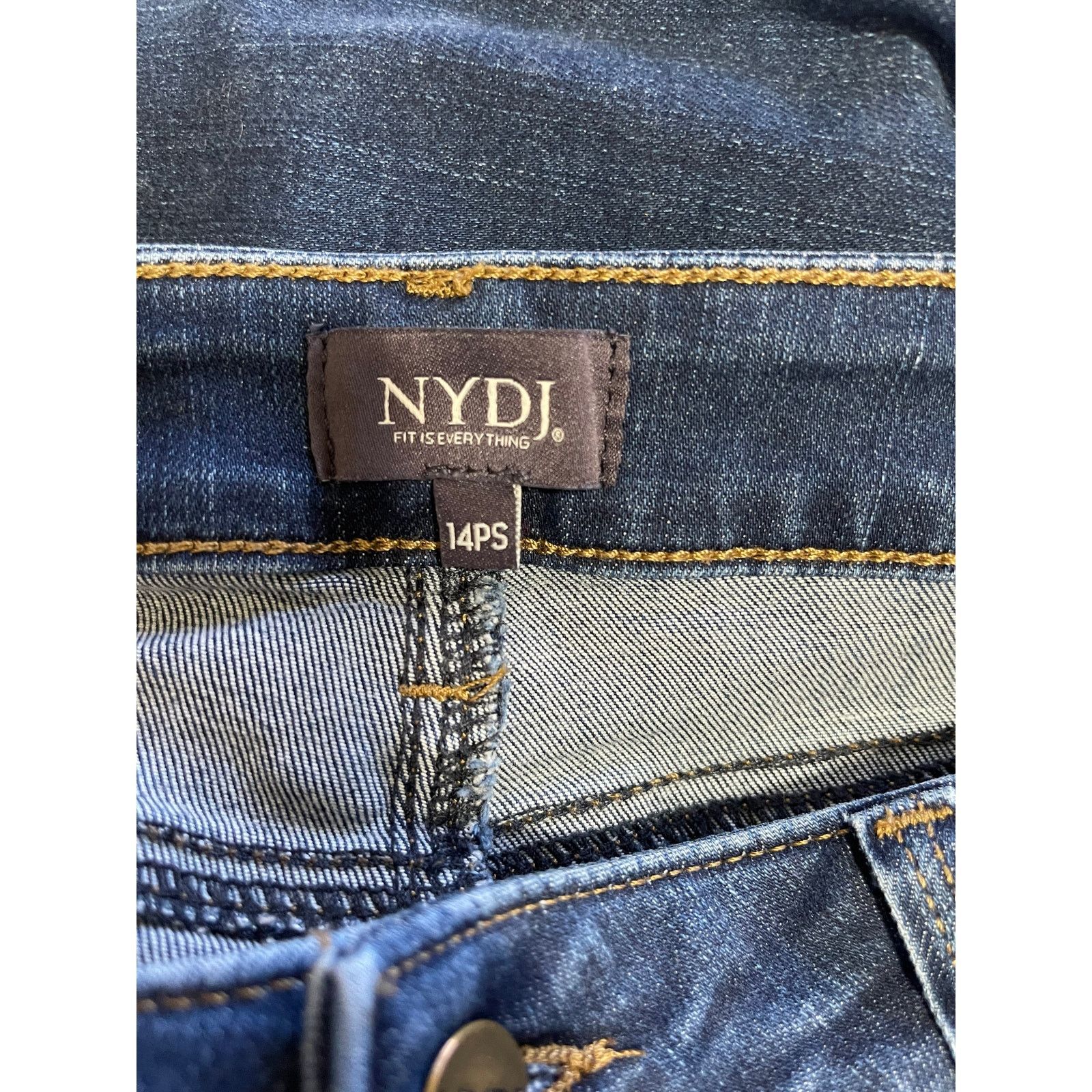 NYDJ NYDJ Lift x Tuck Marilyn Straight Blue Denim Jeans Size 14 Size 36" / US 14 / IT 50 - 2 Thumbnail