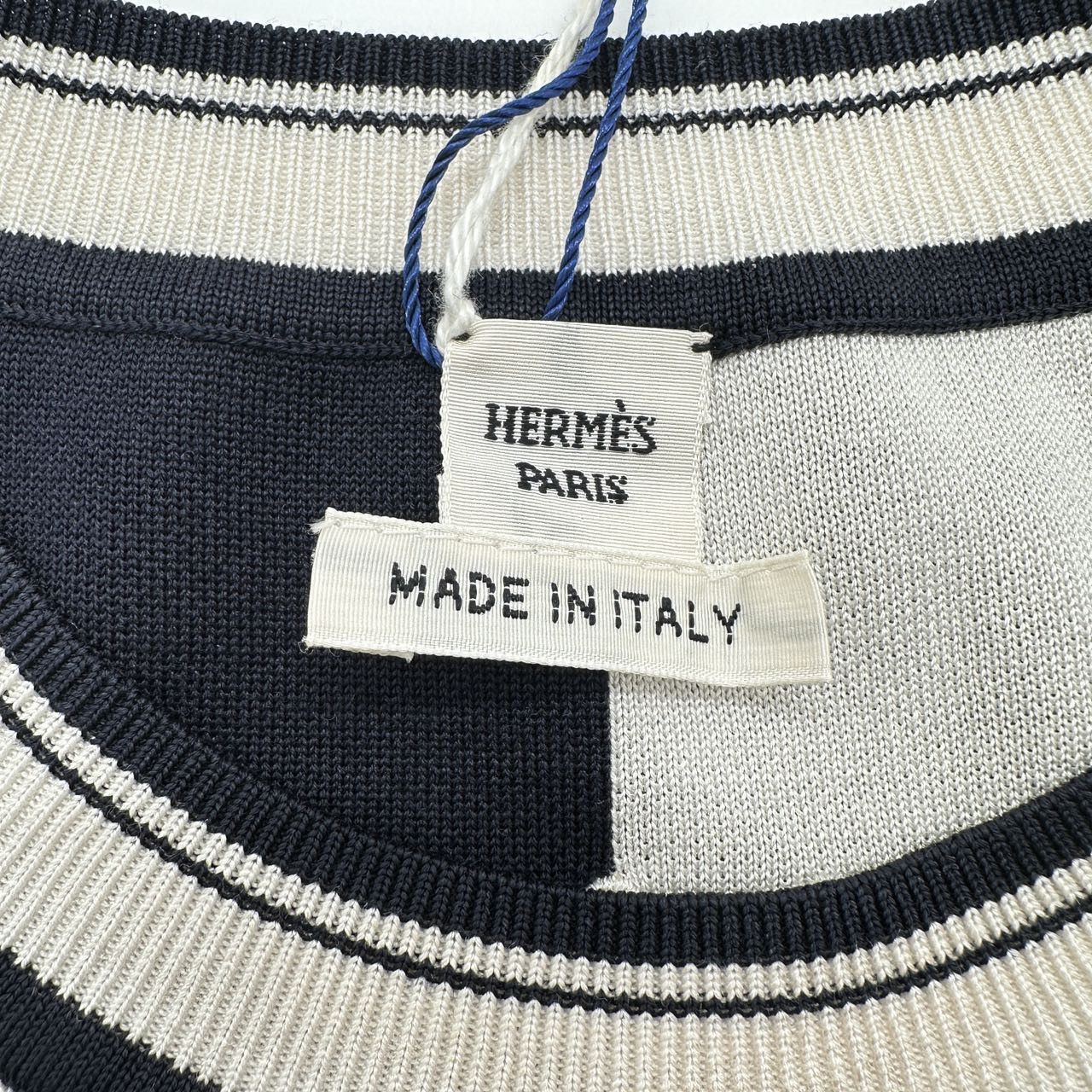 Hermes Hermès Black and White Spliced Knit Straight Dress K26WX Size XS / US 0-2 / IT 36-38 - 5 Thumbnail