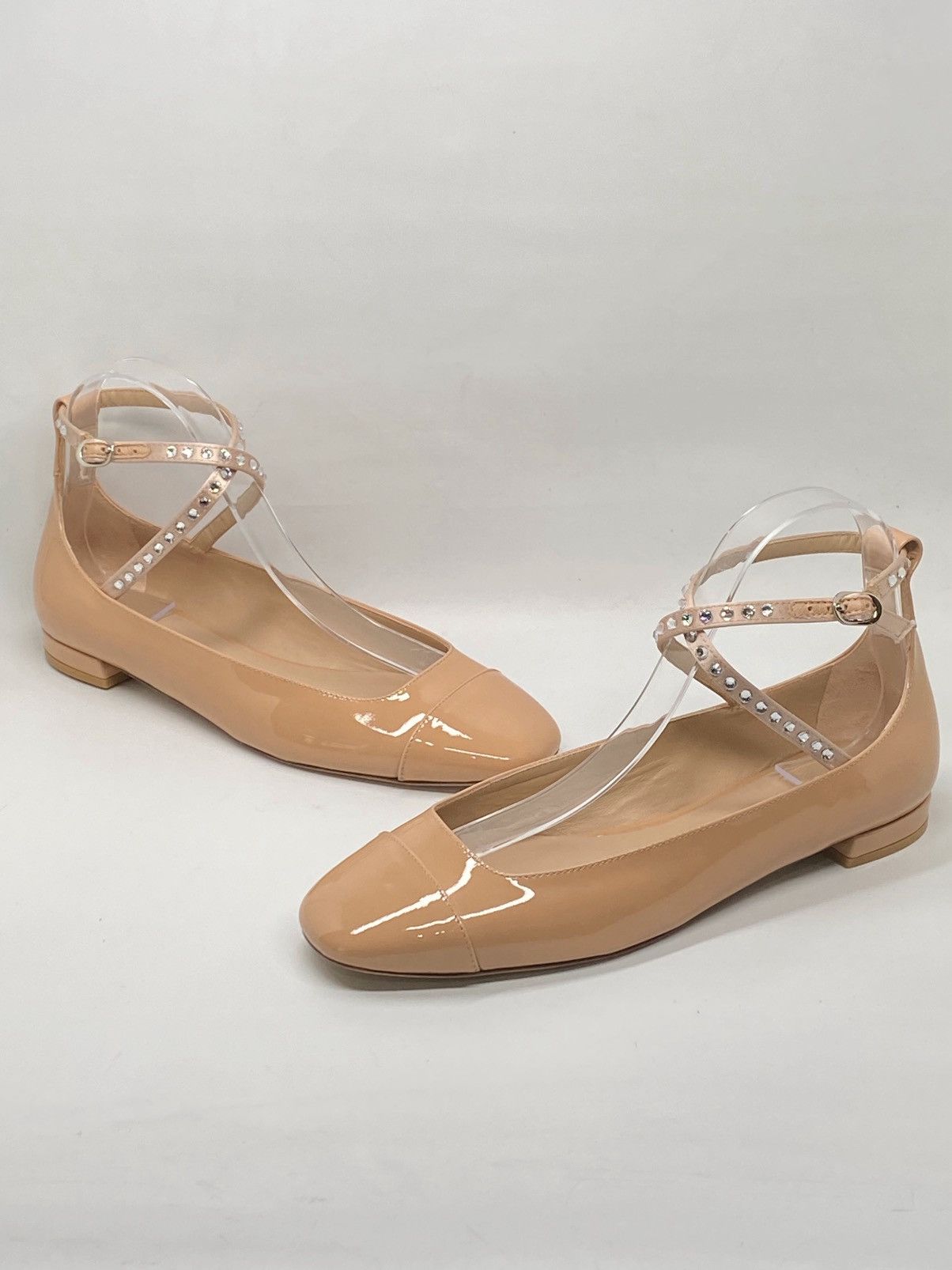 Stuart Weitzman Stuart Weitzman Crystal Leather Ankle-Wrap Flats size 7.5 Size US 7.5 / IT 37.5 - 8 Thumbnail
