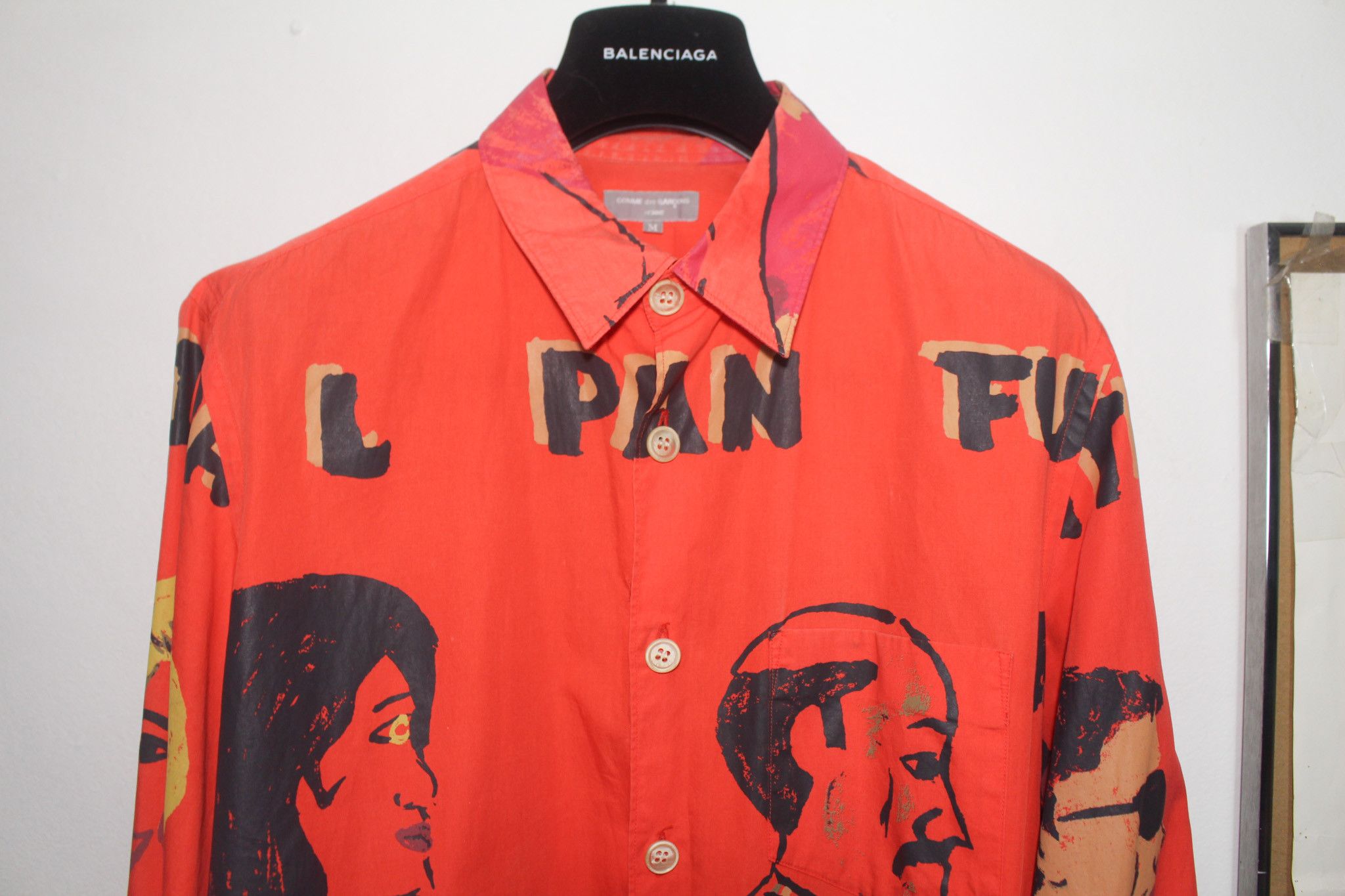 Comme des Garcons Homme AD2002 Comme Des Garçons Cuba All Over Print Red Button Up Size US M / EU 48-50 / 2 - 3 Thumbnail