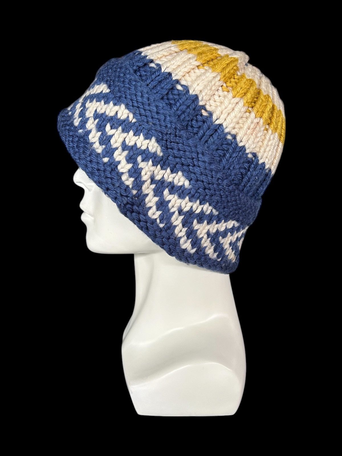 Japanese Brand × Kapital × Vintage Crochet Knitted Handmade Big Beanie Hats Rare☠️☠️ Size ONE SIZE - 1 Thumbnail