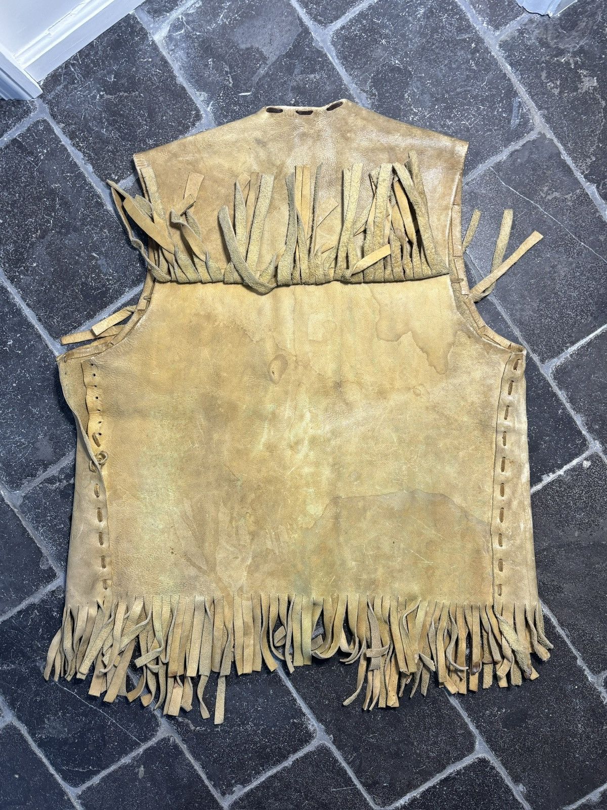 Vintage Vintage Leather Vest Western Tassel Cowboy Buckskin Deerskin Size US M / EU 48-50 / 2 - 4 Thumbnail