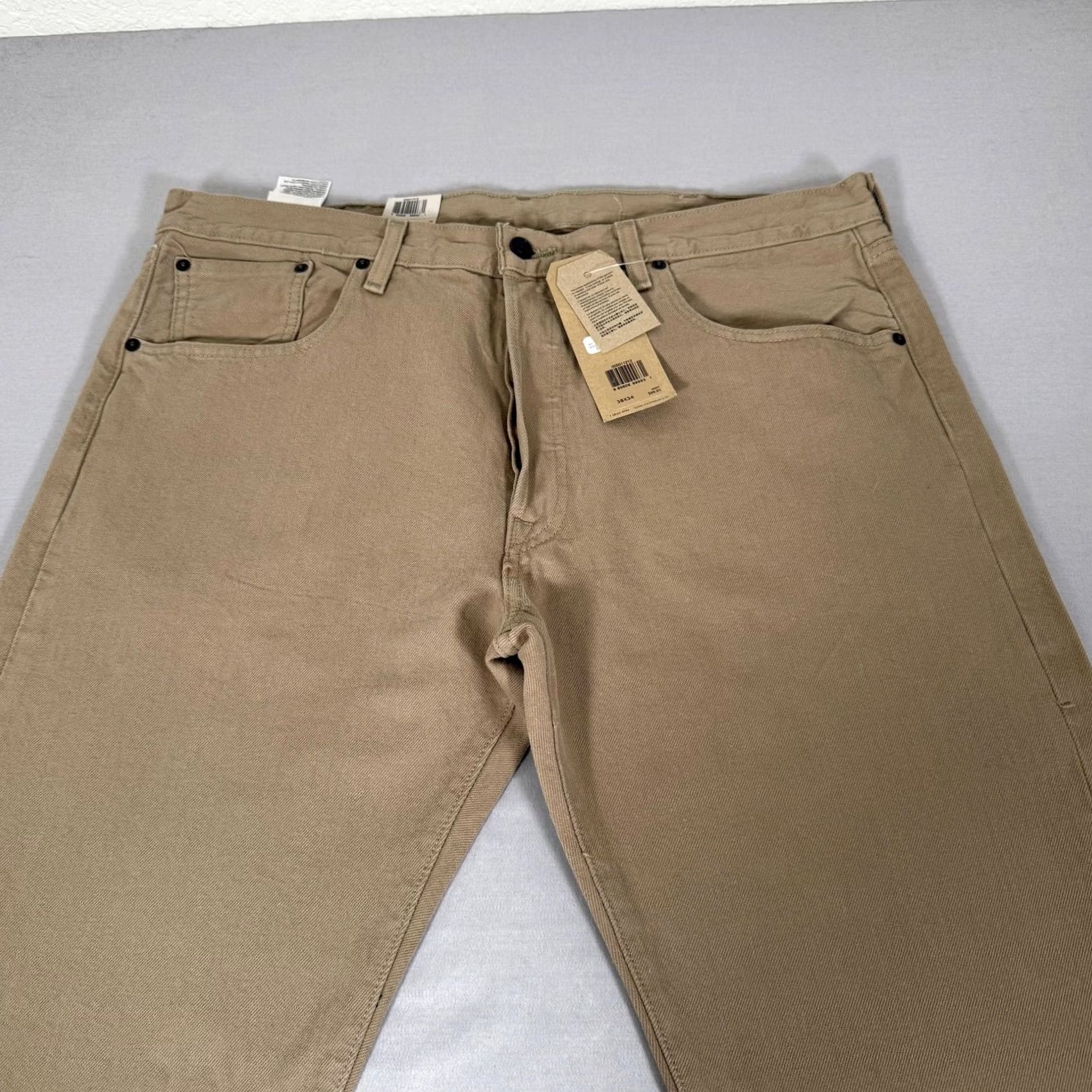 Levi's Levi's 501 Jeans Mens Beige 38x34 Denim Straight Leg Button Fly 5-Pocket Regular Fit Size US 38 / EU 54 - 2 Thumbnail