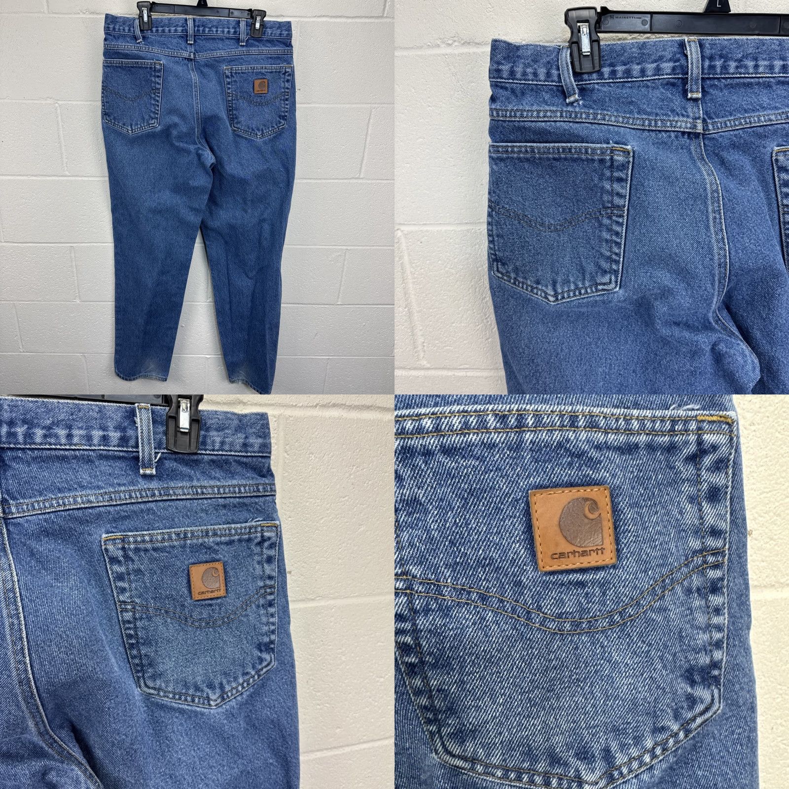 Carhartt Carhartt Denim Jeans Relaxed Fit Medium Wash 35x32 Men's Jeans Blue 5-Pocket Logo USA 90s Outdoor Classic Shirt? Size US 35 - 8 Thumbnail