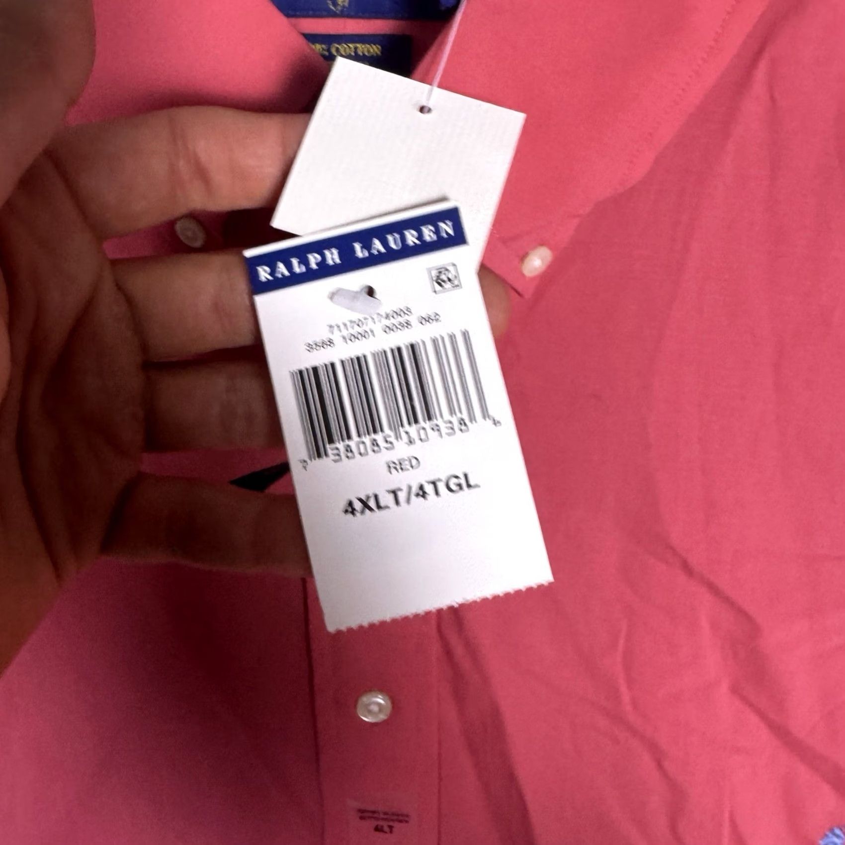 Polo Ralph Lauren Ralph Lauren Polo Shirt Men 4XLT Stretch Cotton Blue Pony Button Down New w Tags Size US XXL / EU 58 / 5 - 6 Thumbnail