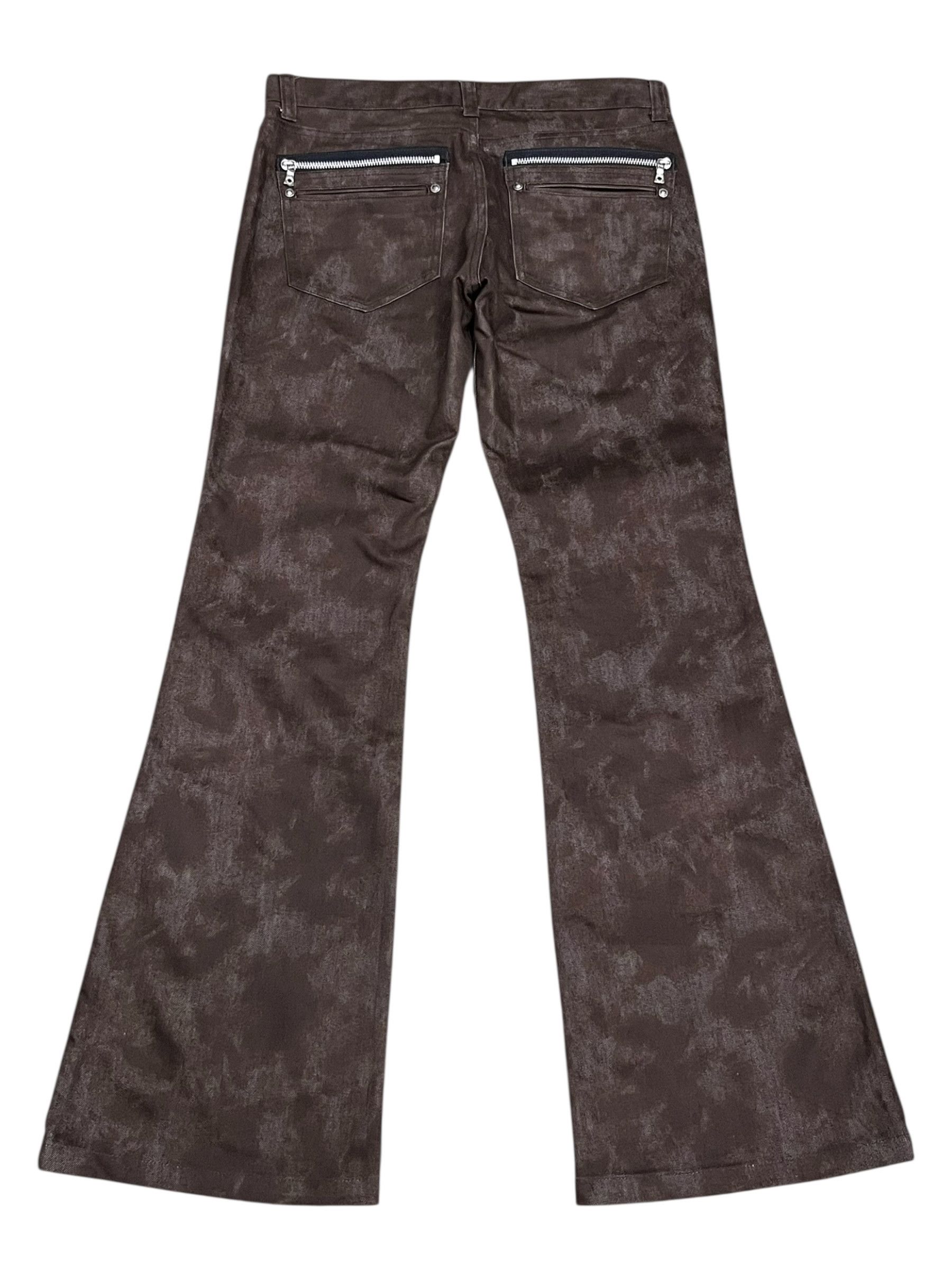 semanticdesign Vtg Semantic Design Abstract Spot Rust Grunge Runway Flares Size US 31 - 2 Thumbnail
