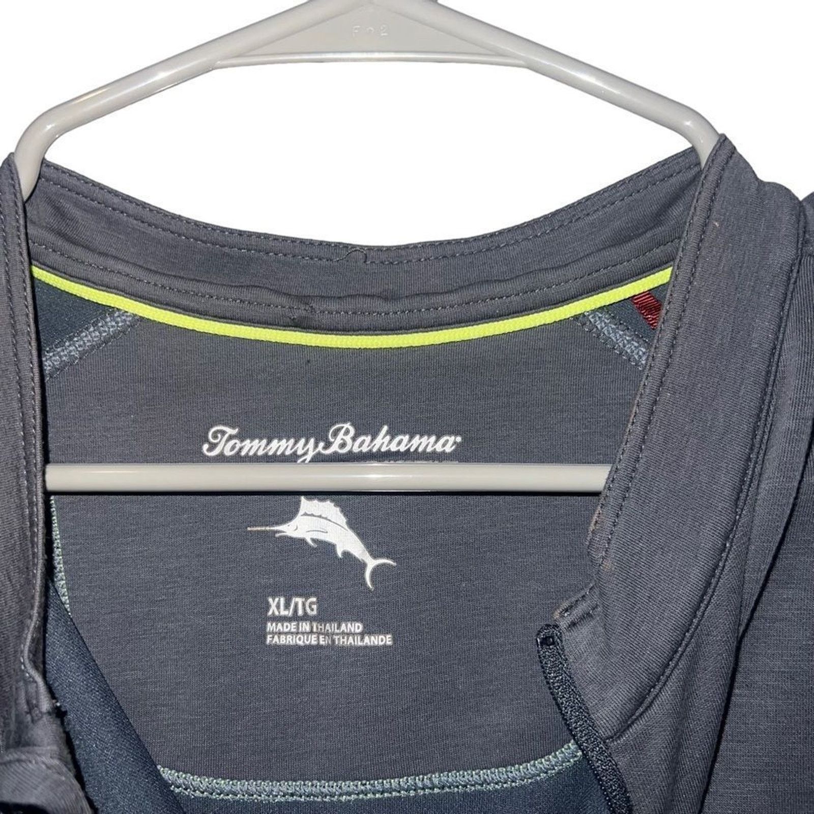 Tommy Bahama Tommy Bahama Polo Shirt Mens XL Gray Half-Zip IslandActive Size US XL / EU 56 / 4 - 3 Thumbnail