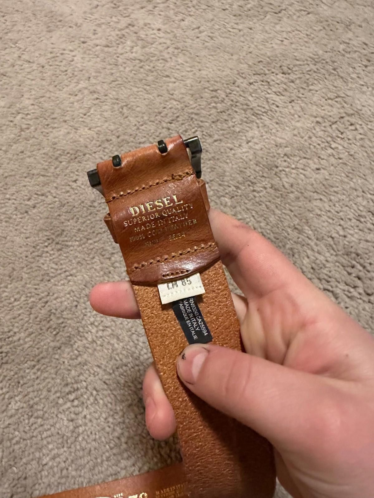 Diesel Diesel Leather Belt Brown Sz 85 Size ONE SIZE - 9 Thumbnail