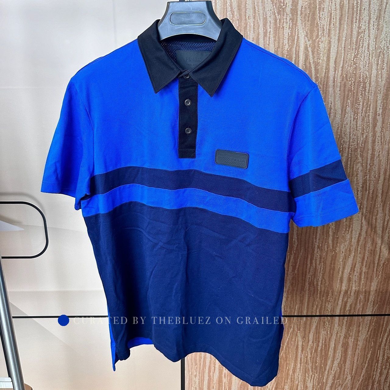 Prada Logo Patch Polo Shirt in Blue Size US L / EU 52-54 / 3 - 1 Thumbnail