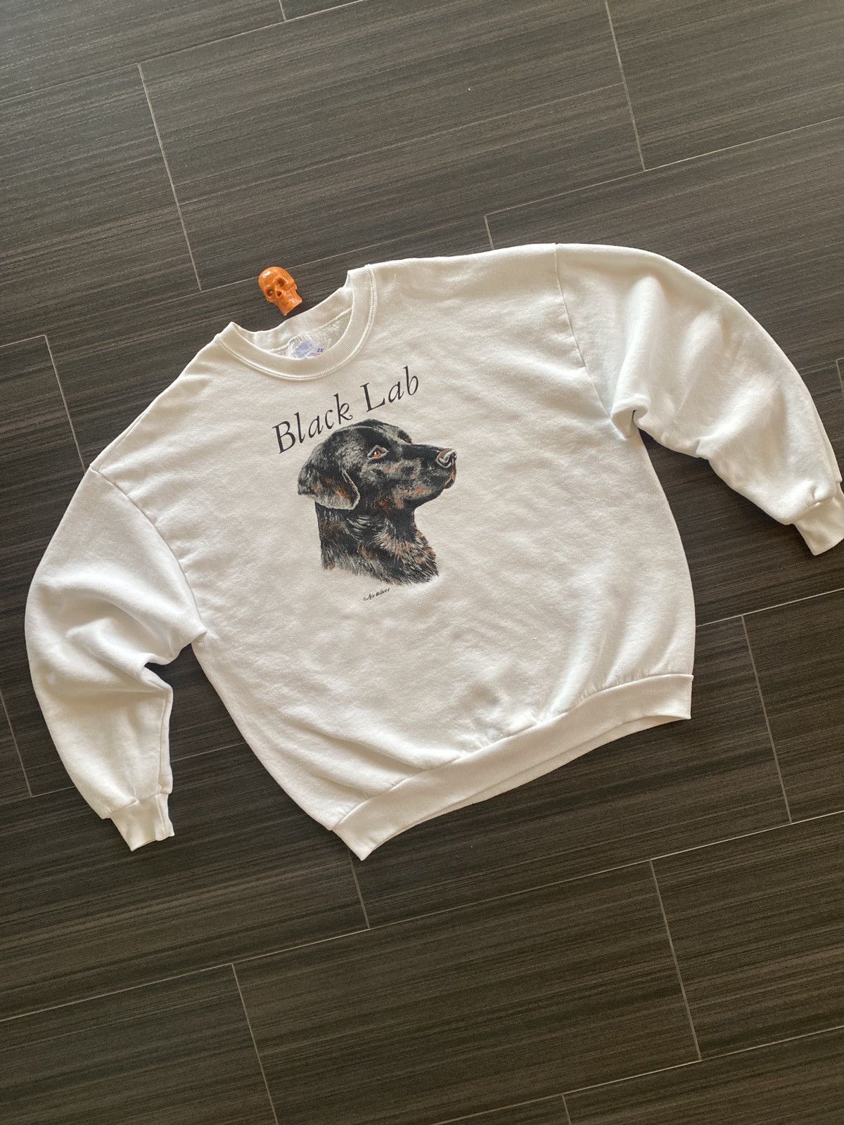 Jerzees 90s Black Lab dog art sweatshirt sz XXL Size US XXL / EU 58 / 5 - 1 Thumbnail