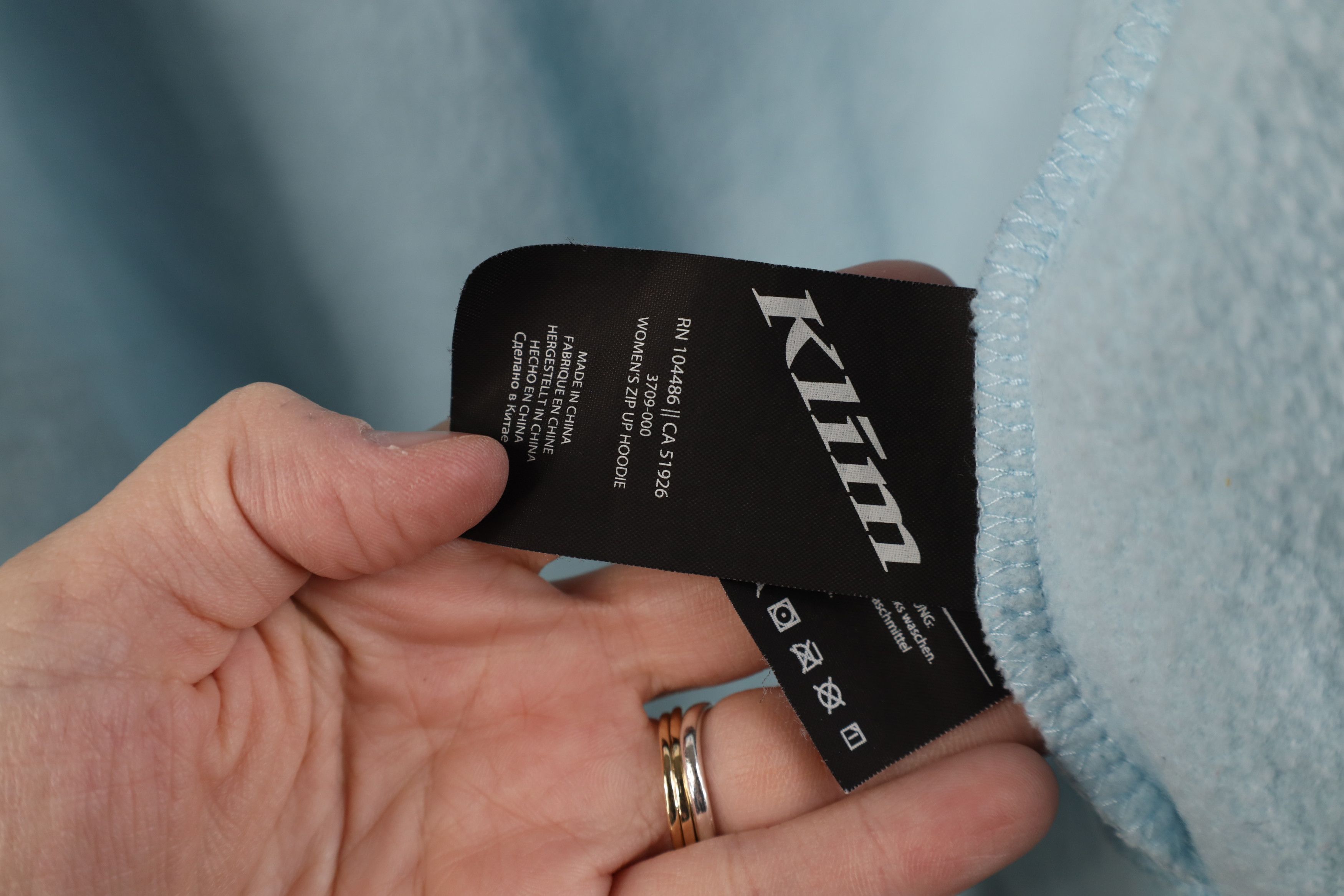 Vintage Klim Racing Spell Out Full Zip Hoodie Sweatshirt Light Blue Size XS / US 0-2 / IT 36-38 - 10 Thumbnail