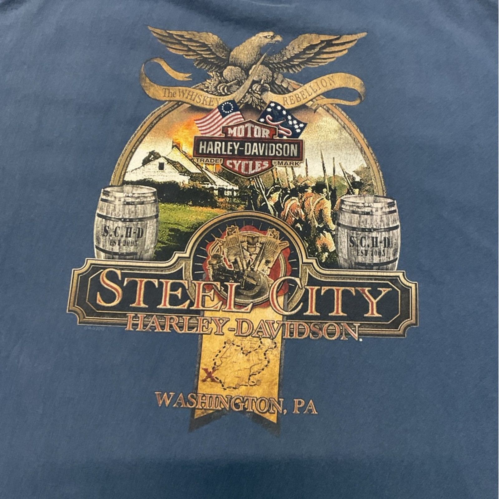 Harley Davidson Harley Davidson Steel City Washington, PA Graphic T-Shirt Size US XXL / EU 58 / 5 - 5 Thumbnail