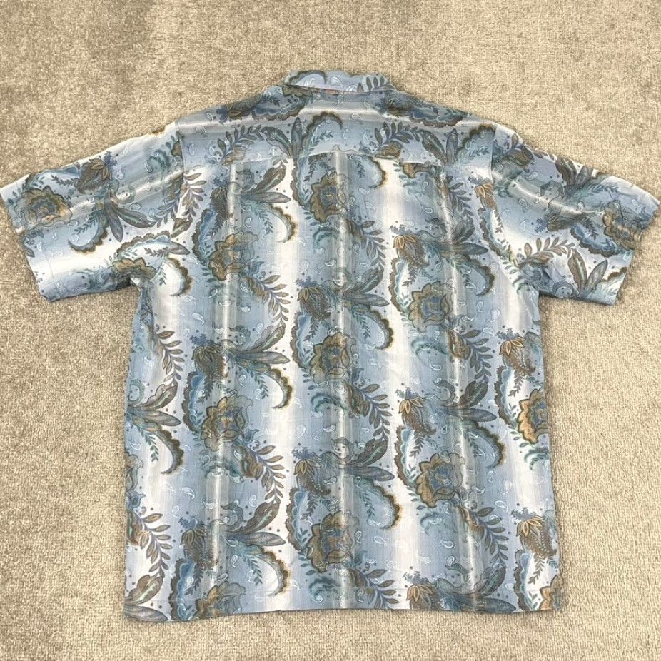 Tommy Bahama Tommy Bahama Shirt Mens Large Blue Paisley 100% Silk Hawaiian Resort Button Up Size US L / EU 52-54 / 3 - 5 Thumbnail