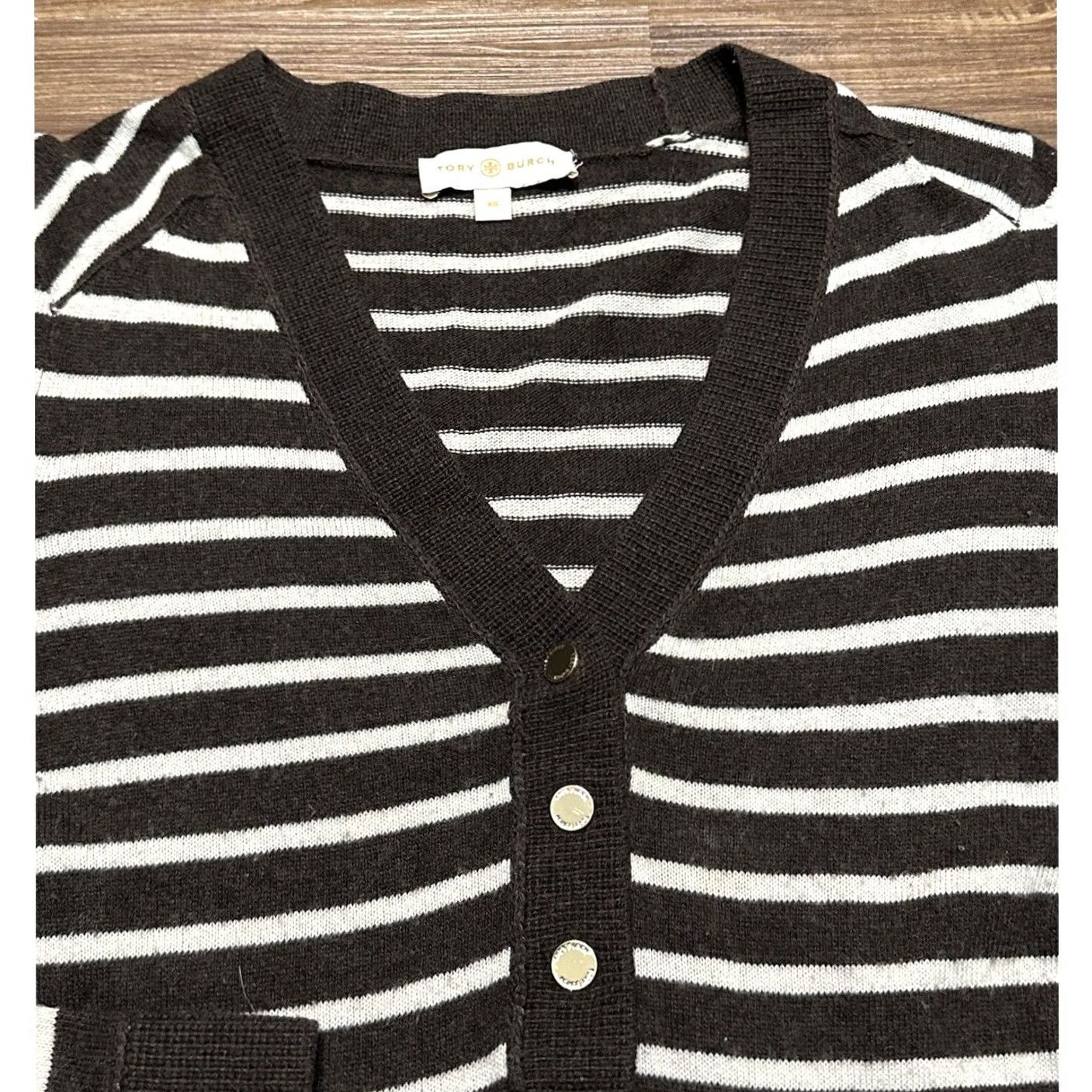 Tory Burch Tory Burch Striped Tunic Sweater Wool Cashmere Blend Brown XS Women Size XS / US 0-2 / IT 36-38 - 4 Thumbnail