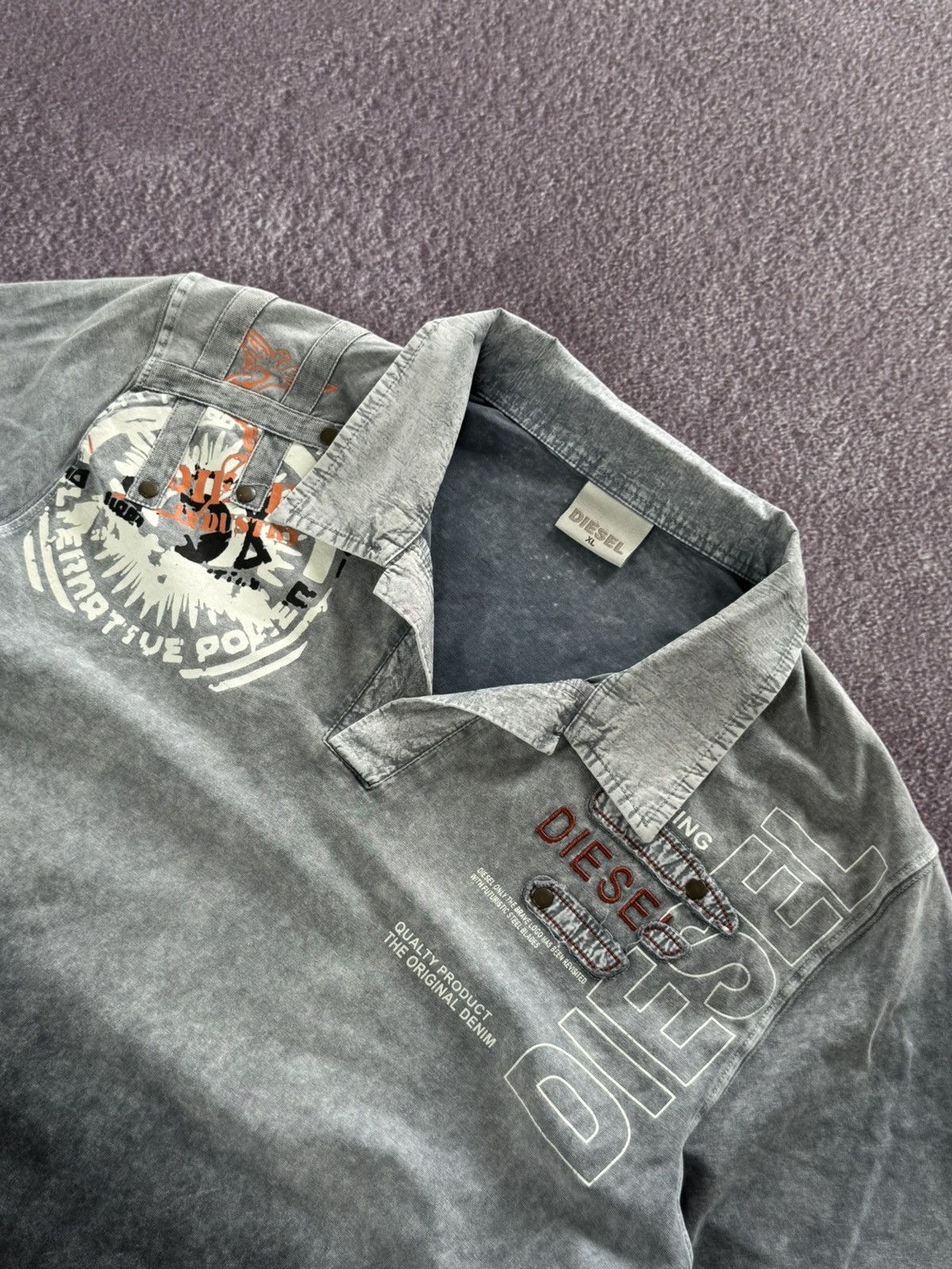 Diesel Vintage Diesel Polo Post Lux T-Shirt y2k cyber opium Size US XL / EU 56 / 4 - 6 Thumbnail