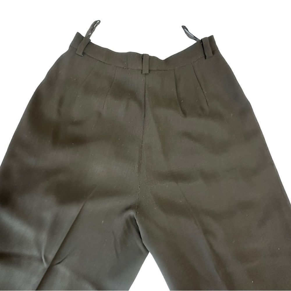 DKNY Vintage DKNY Black Wool Gabardine Turn up Pleated Dress Pant Size 26" / US 2 / IT 38 - 5 Thumbnail