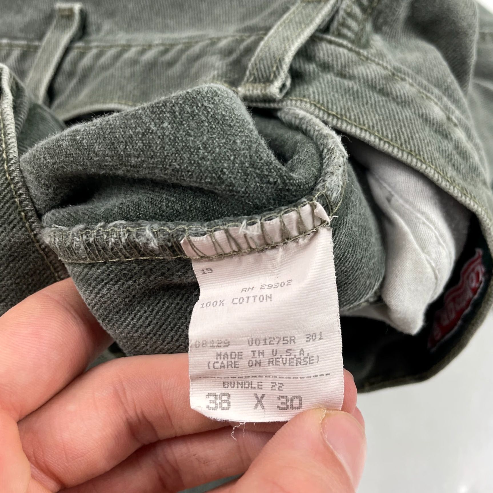 Denime VINTAGE Coleman Jeans Mens 38 x 30 Green Relaxed Straight Denim 90s USA Jeans Mens Green 90s straight Relaxed Denim Coleman 38 x 30 Size US 38 / EU 54 - 7 Thumbnail
