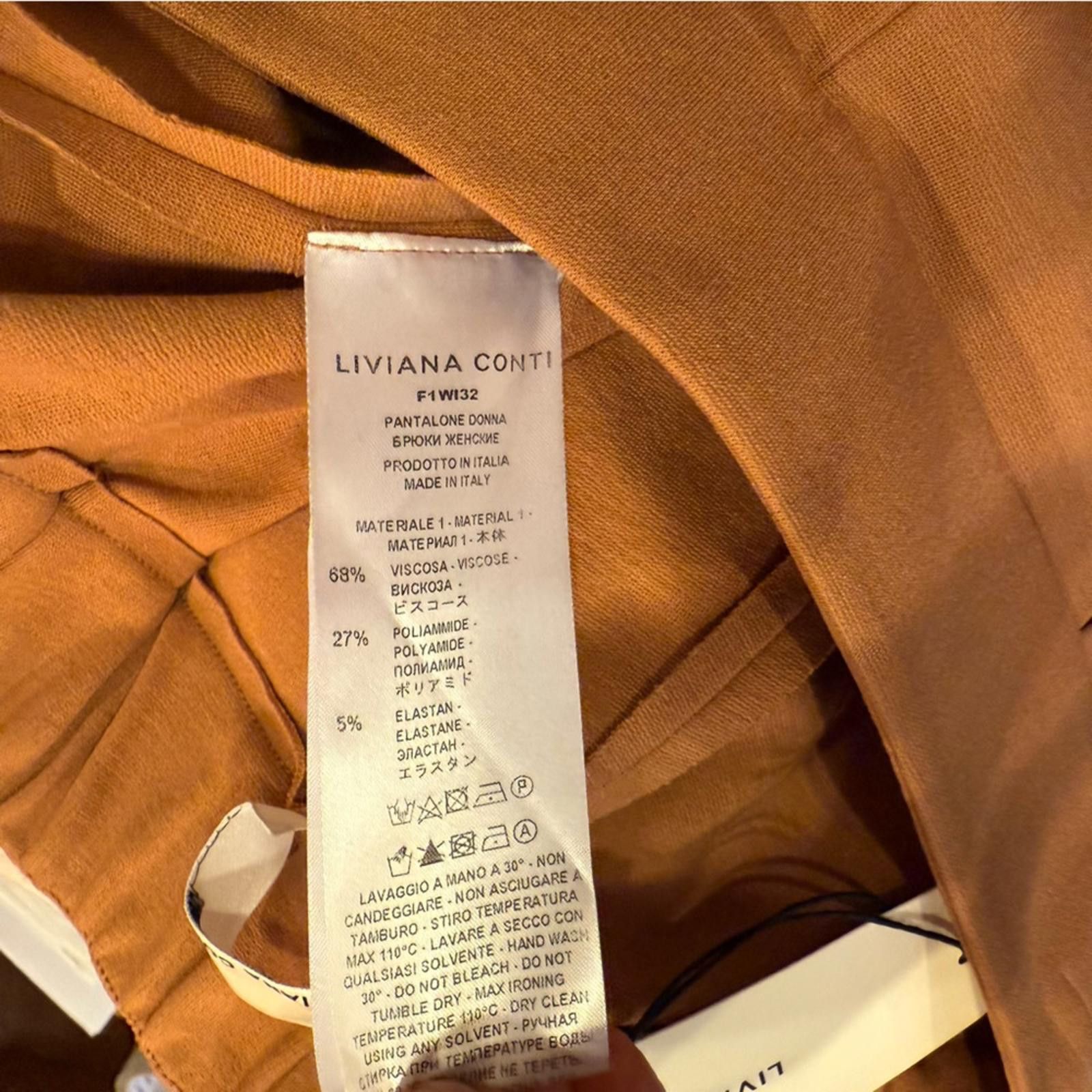 Other Liviana Conti Womens Italian Jersey Pleated Pants sz 10 Size 32" / US 10 / IT 46 - 7 Thumbnail