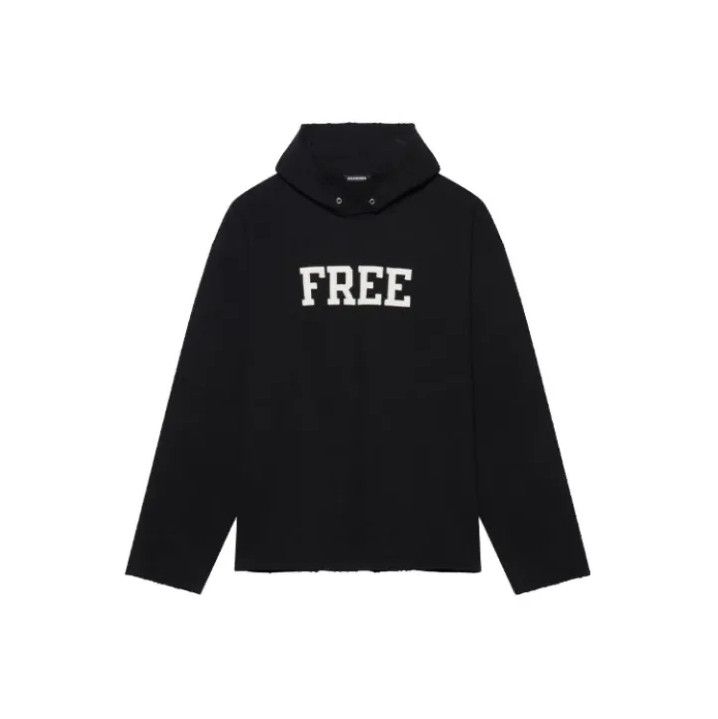 Balenciaga Balenciaga Black Graphic Long Sleeve Sweatshirt Size US S / EU 44-46 / 1 - 1 Thumbnail