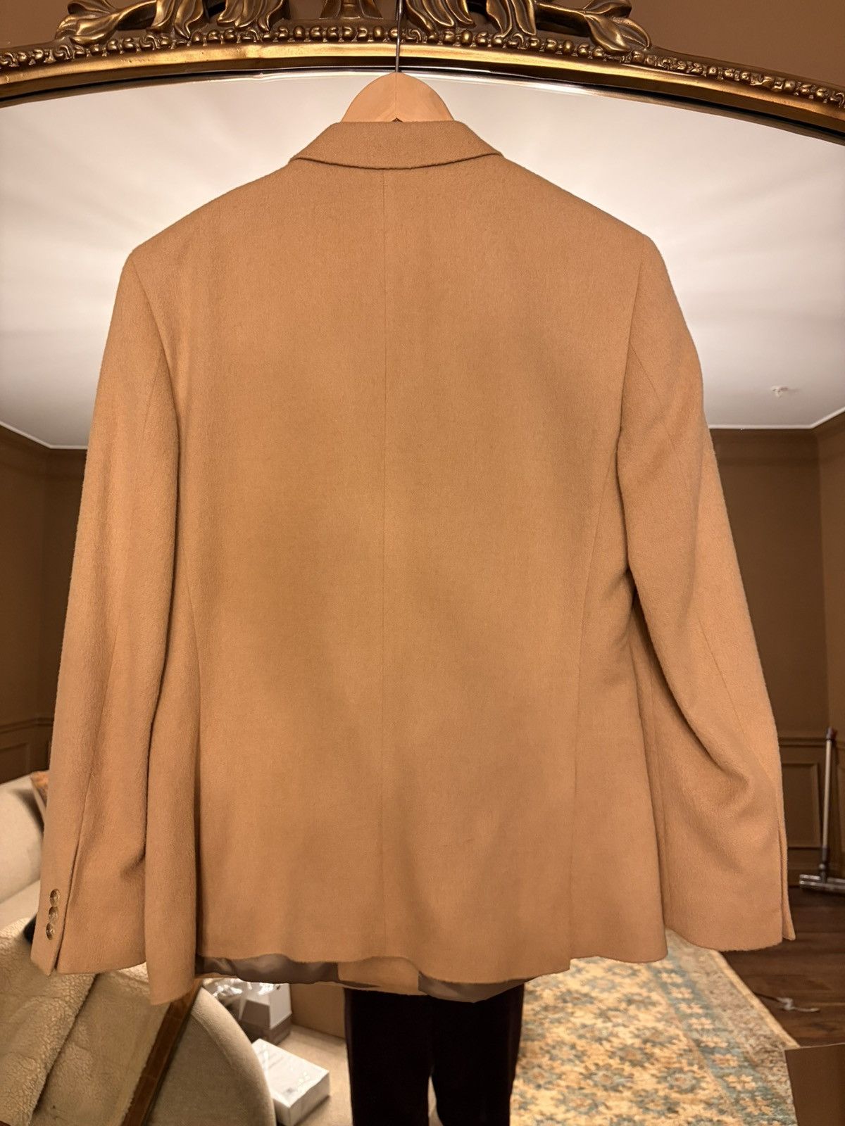 Topman TOPMAN SIZE 42 100% CAMEL DOUBLE BREASTED COAT Size 42R - 2 Thumbnail