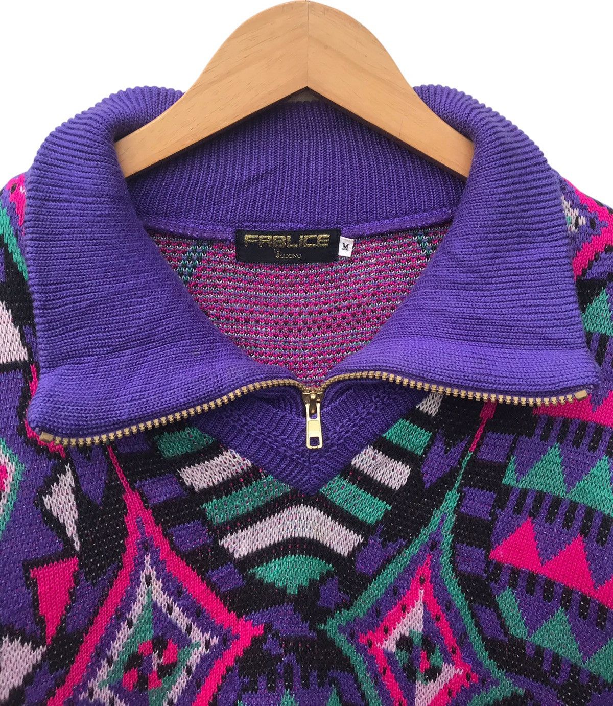 Japanese Brand Vintage Fablice Japan Ski Multicolour Pullover Knitwear Size US M / EU 48-50 / 2 - 3 Thumbnail