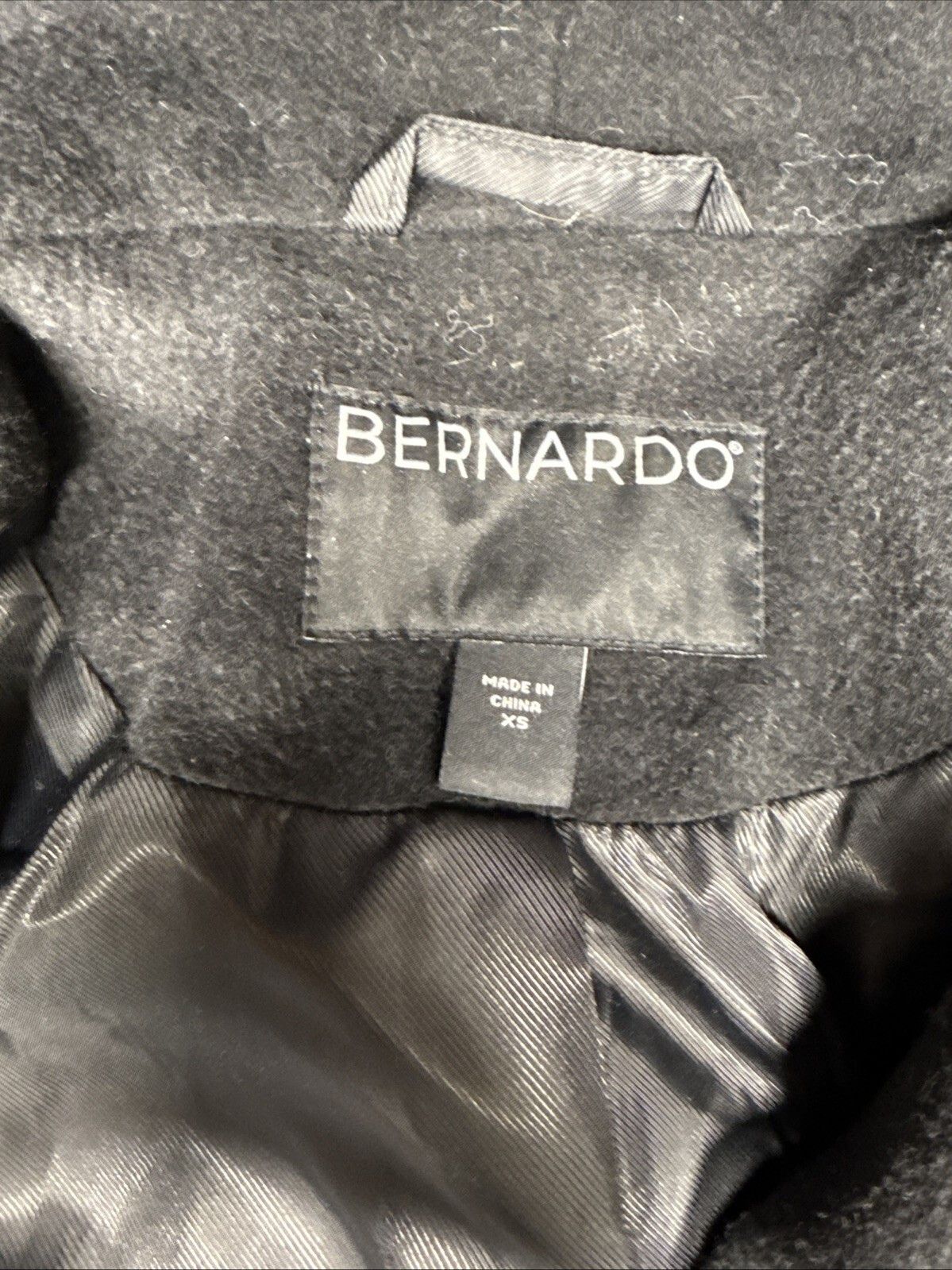 Bernhard Willhelm black Bernardo brand wool blend wrap coat Sz XS Size XS / US 0-2 / IT 36-38 - 2 Thumbnail