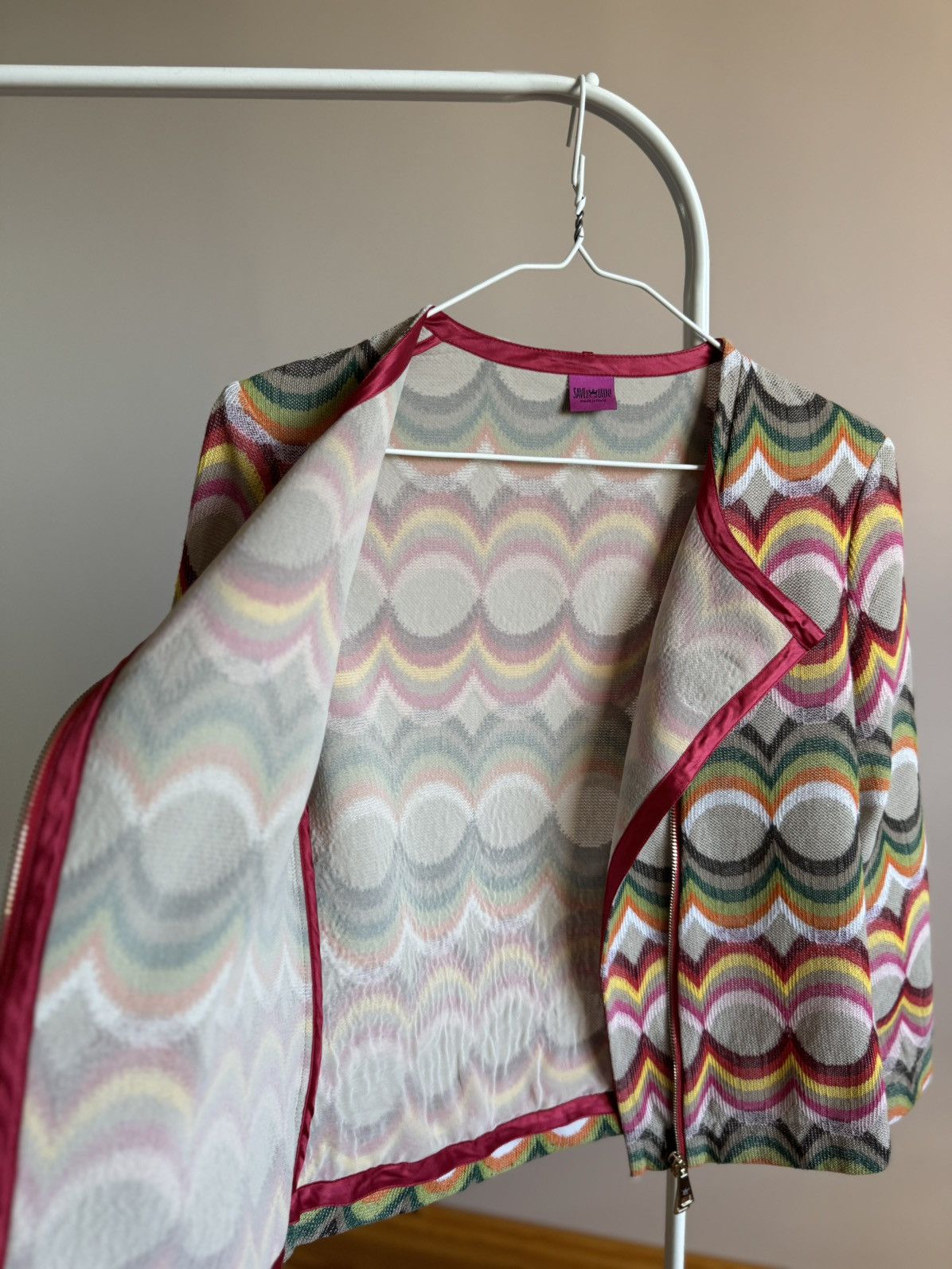 Other Save The Queen Multicolor Zip Coat Jacket Size S / US 4 / IT 40 - 10 Thumbnail