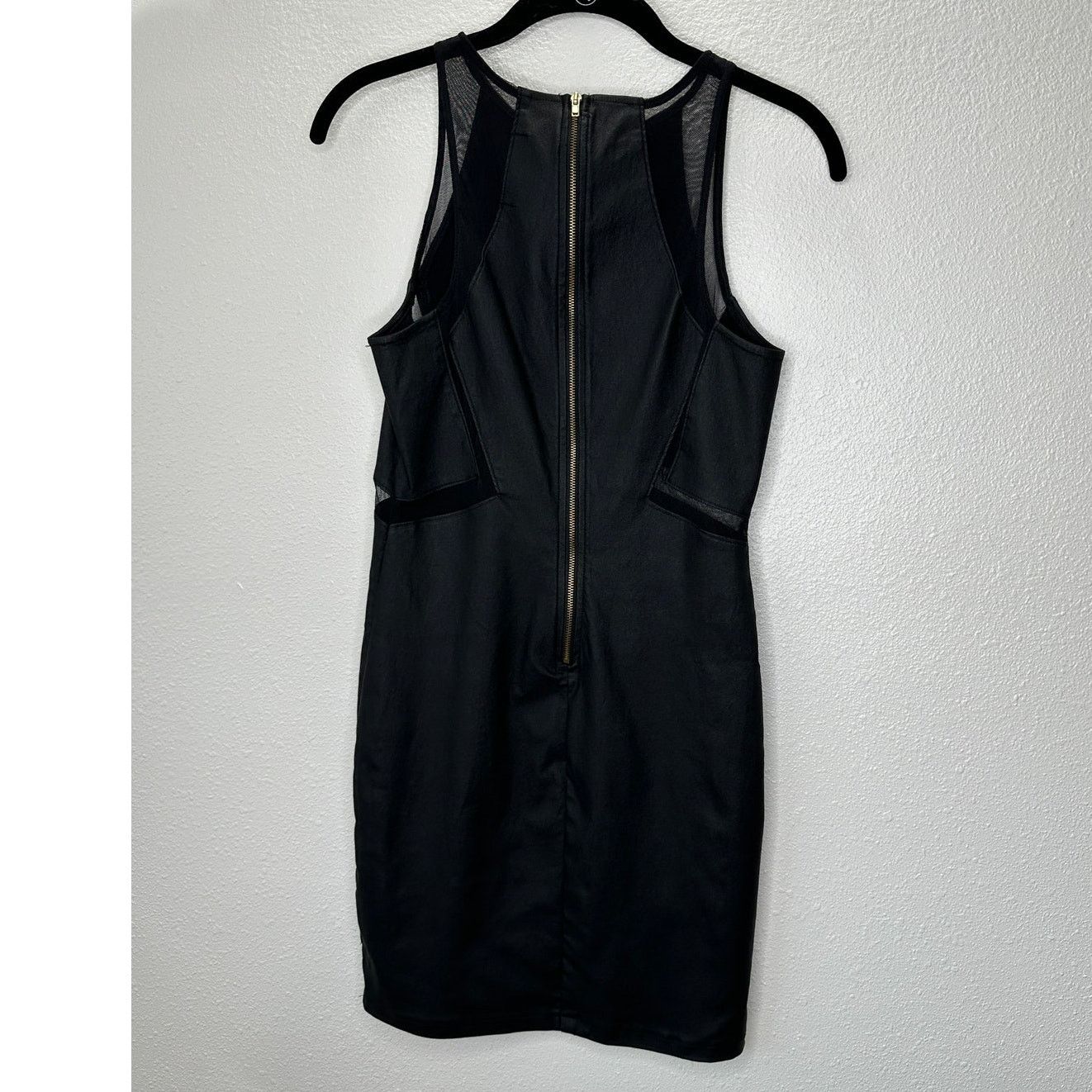 Other ANGL Black Faux Leather Mesh Cutout High Neck Dress M Size M / US 6-8 / IT 42-44 - 5 Thumbnail