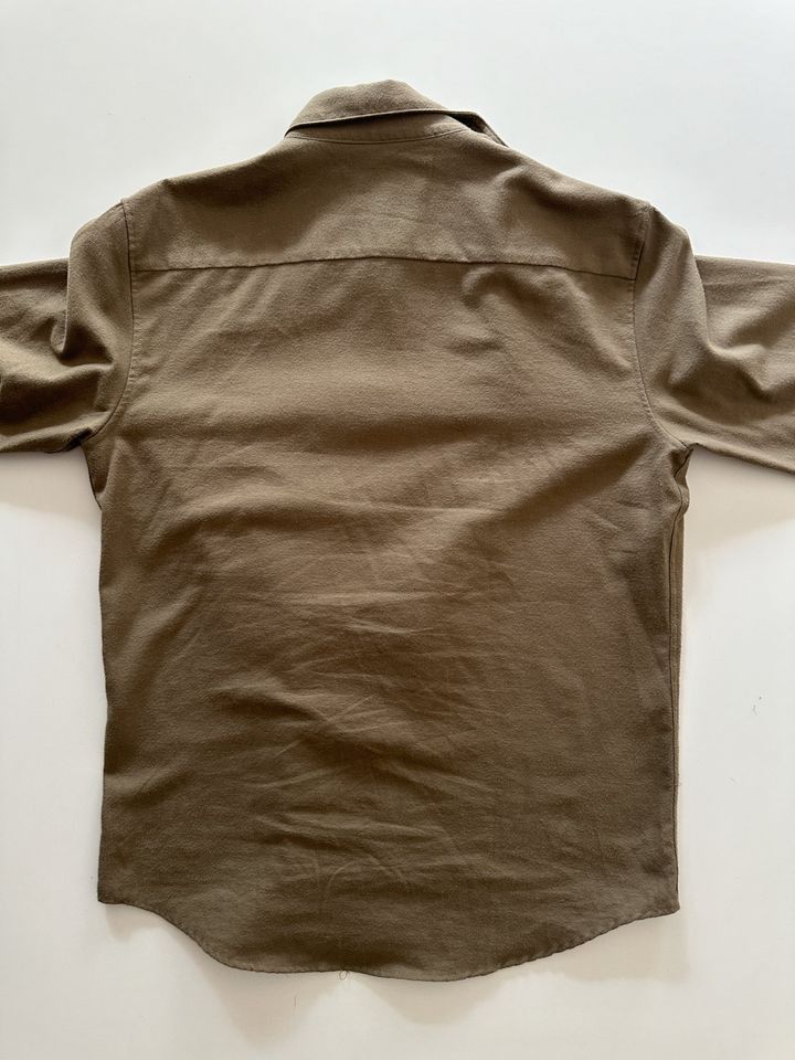 Sandro Sandro Olive Green Flannel Shirt Size US M / EU 48-50 / 2 - 4 Thumbnail