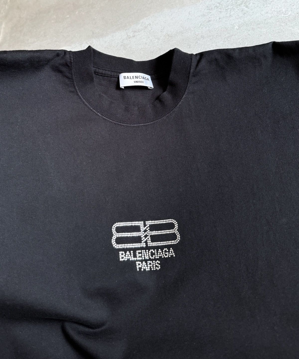 Balenciaga Balenciaga crystals sequence BB logo t-shirt black unisex Size S / US 4 / IT 40 - 2 Thumbnail