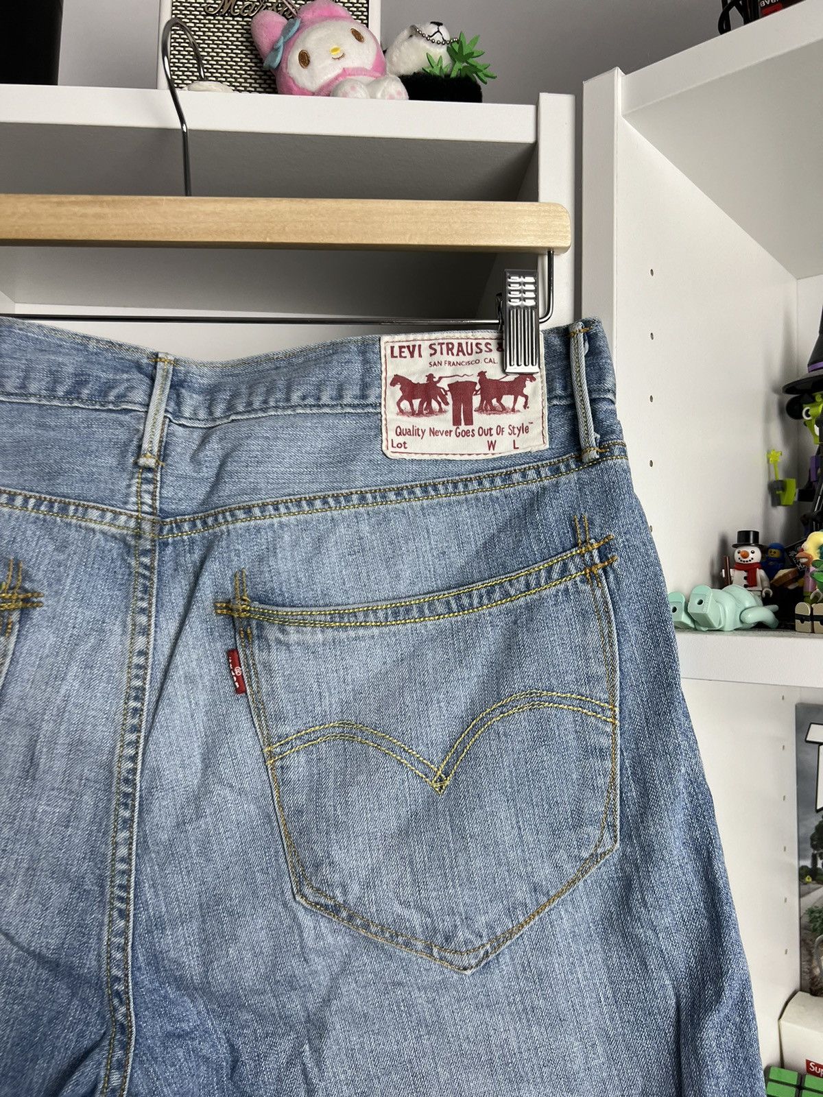 Levi's × Vintage Vintage 90s Levi’s babyblue denim shorts / jords 32 skate y2k Size US 32 / EU 48 - 3 Thumbnail
