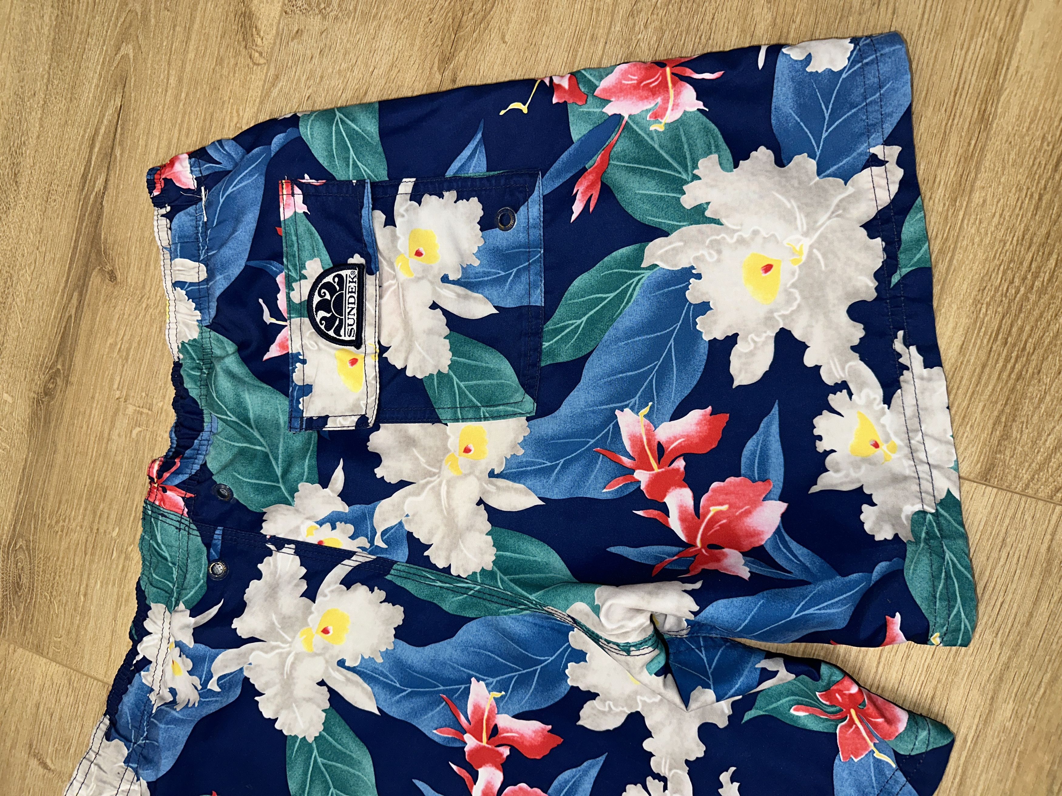 Sundek Floral Sundek M Beach Swim Board Shorts Suit Pockets Size M Size US 32 / EU 48 - 4 Thumbnail