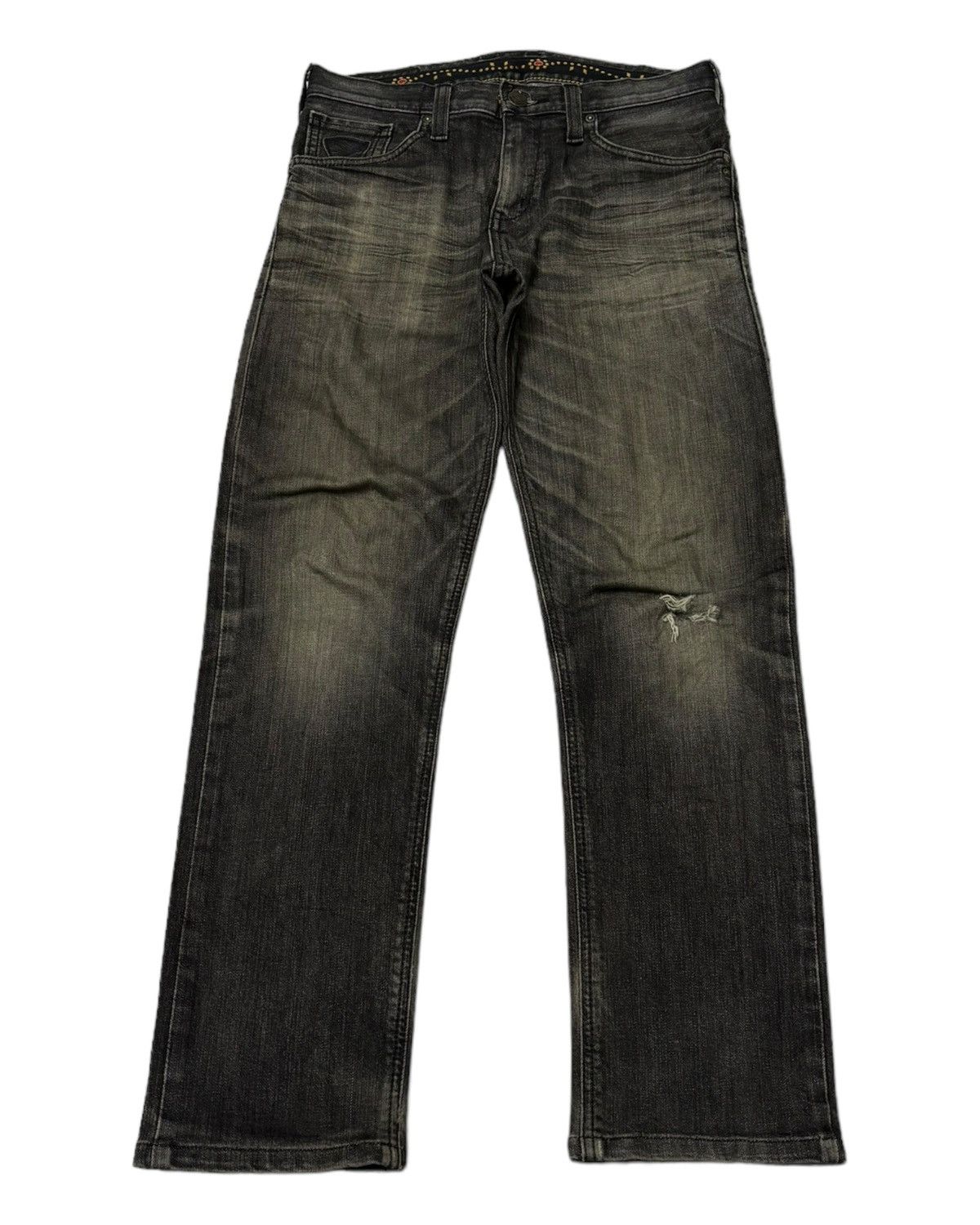 Kapital EDWIN EXCLUSIVE VINTAGE BLACK DISTRESSED DENIM JEANS Size US 30 / EU 46 - 1 Thumbnail