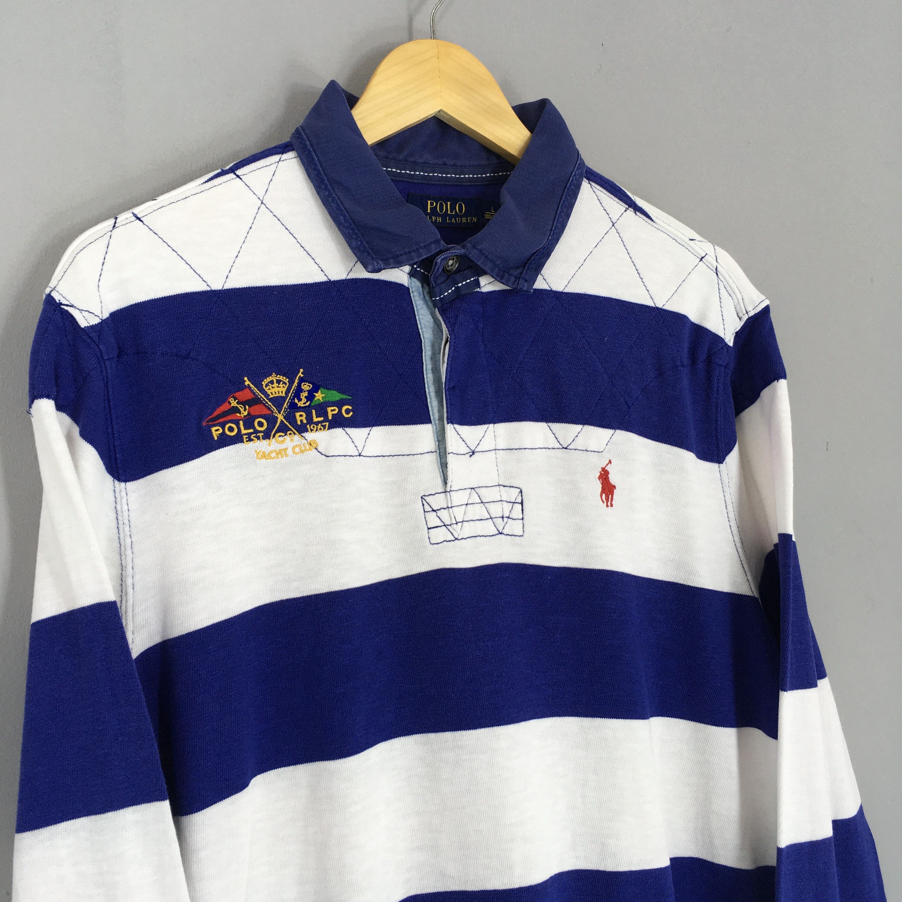 Polo Ralph Lauren × Rugby Ralph Lauren × Vintage Vintage Polo Ralph Lauren RLPC Rugby Shirt Large Size US L / EU 52-54 / 3 - 3 Thumbnail